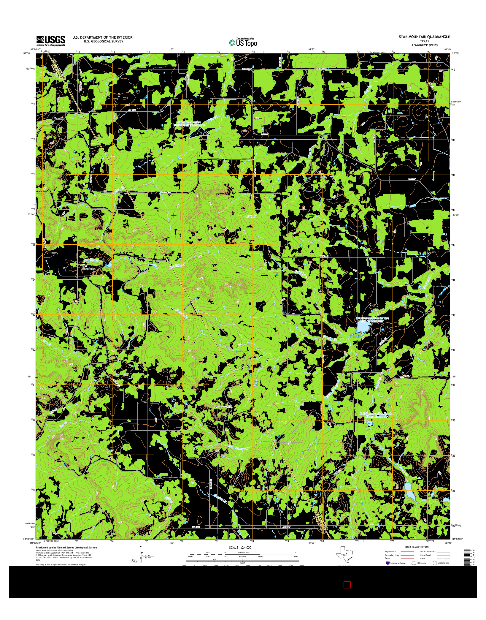 USGS US TOPO 7.5-MINUTE MAP FOR STAR MOUNTAIN, TX 2016