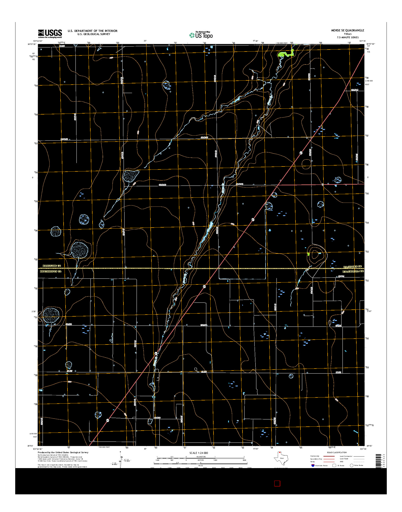USGS US TOPO 7.5-MINUTE MAP FOR MORSE SE, TX 2016