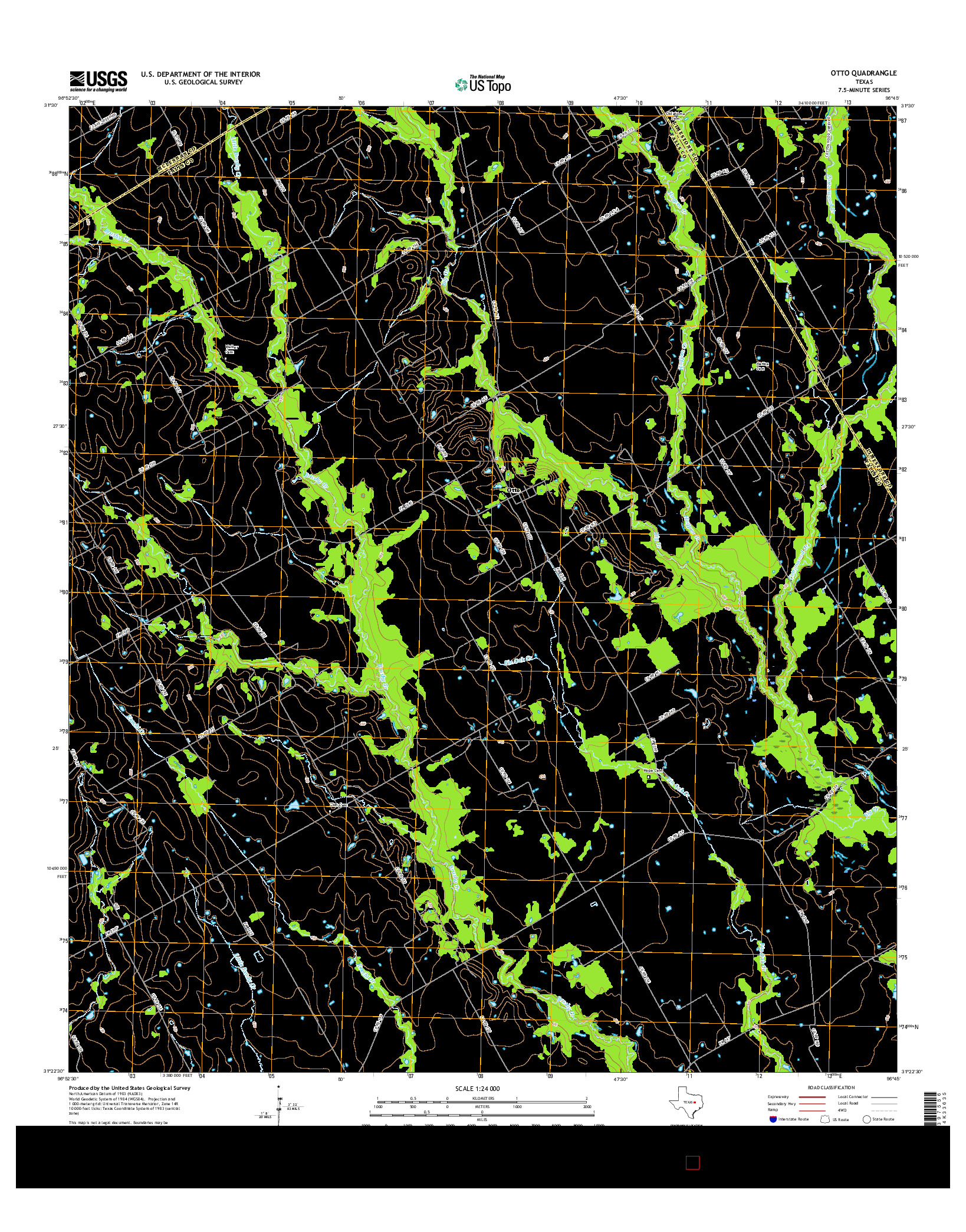 USGS US TOPO 7.5-MINUTE MAP FOR OTTO, TX 2016