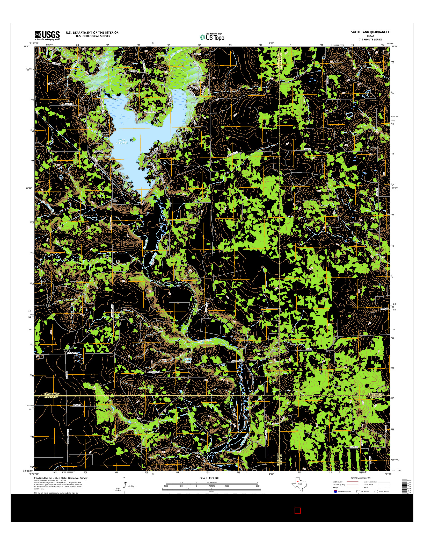 USGS US TOPO 7.5-MINUTE MAP FOR SMITH TANK, TX 2016