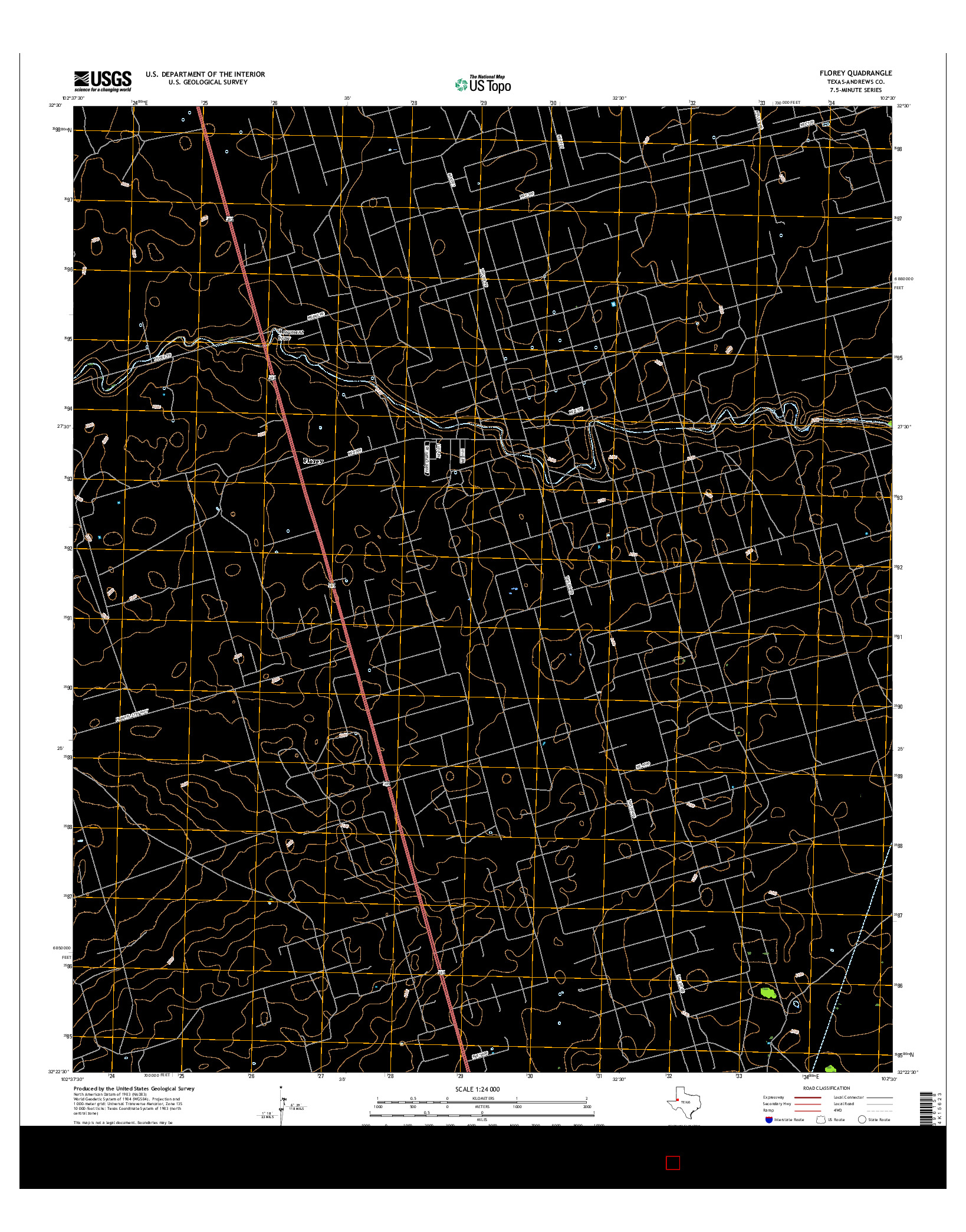 USGS US TOPO 7.5-MINUTE MAP FOR FLOREY, TX 2016