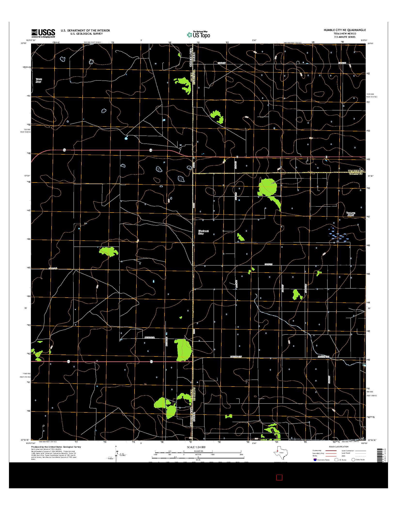 USGS US TOPO 7.5-MINUTE MAP FOR HUMBLE CITY NE, TX-NM 2016