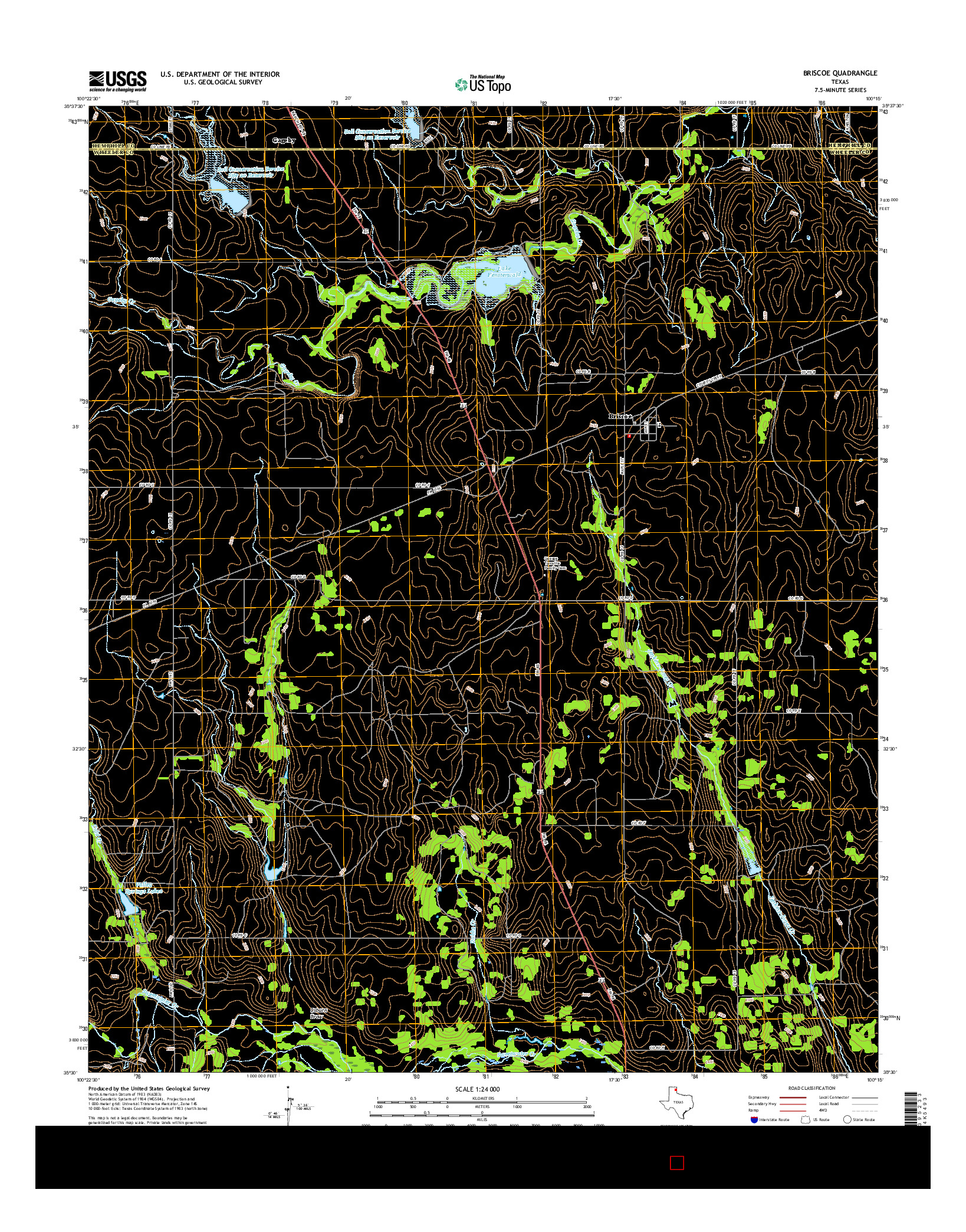 USGS US TOPO 7.5-MINUTE MAP FOR BRISCOE, TX 2016