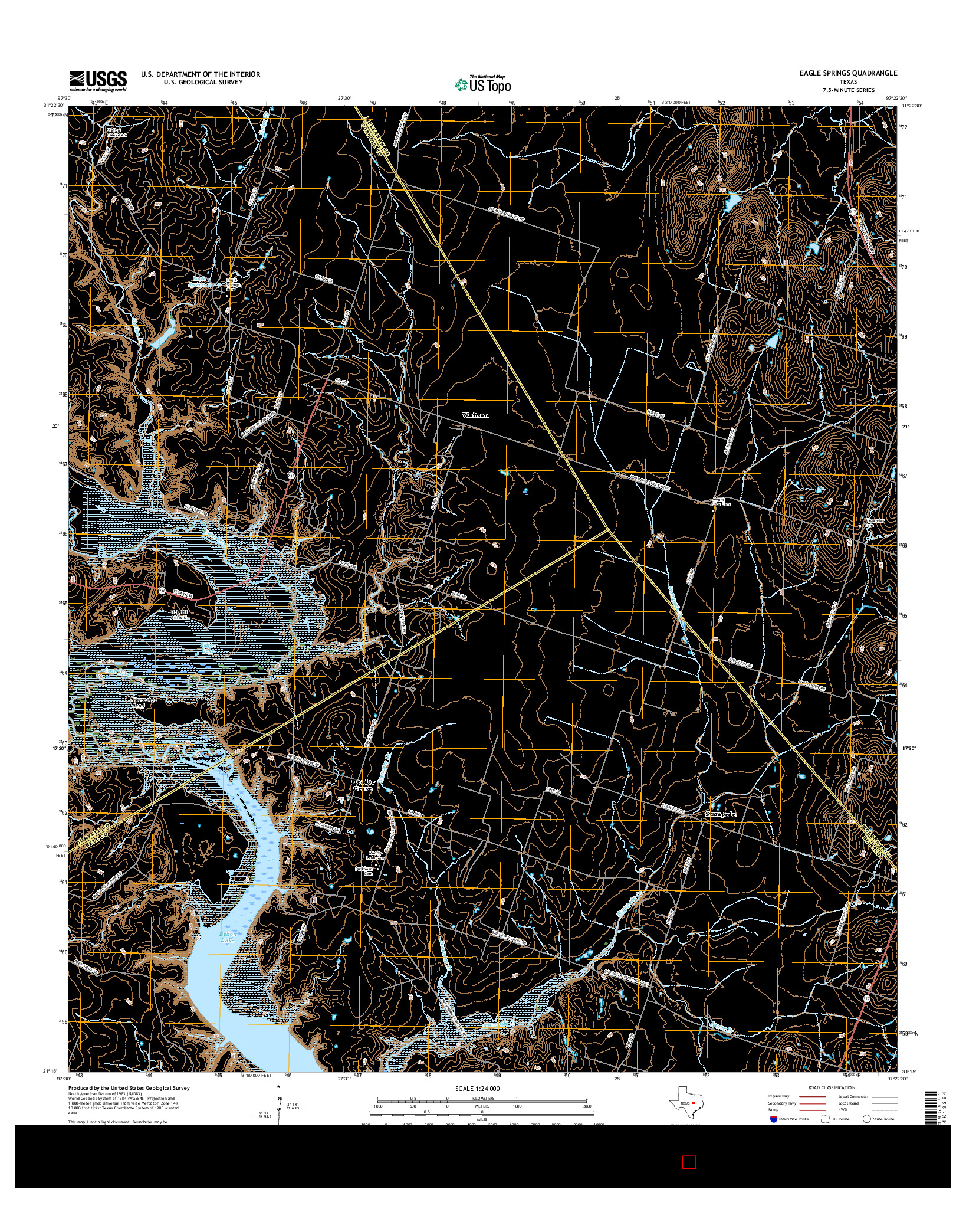 USGS US TOPO 7.5-MINUTE MAP FOR EAGLE SPRINGS, TX 2016