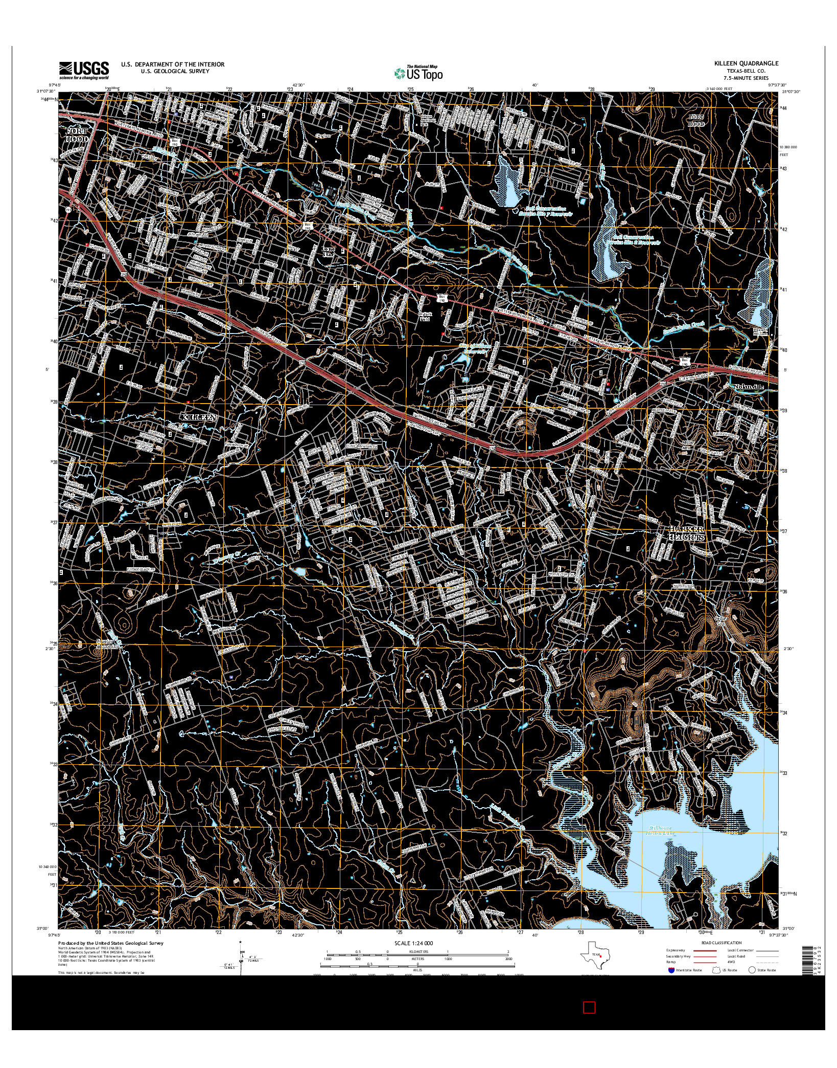 USGS US TOPO 7.5-MINUTE MAP FOR KILLEEN, TX 2016