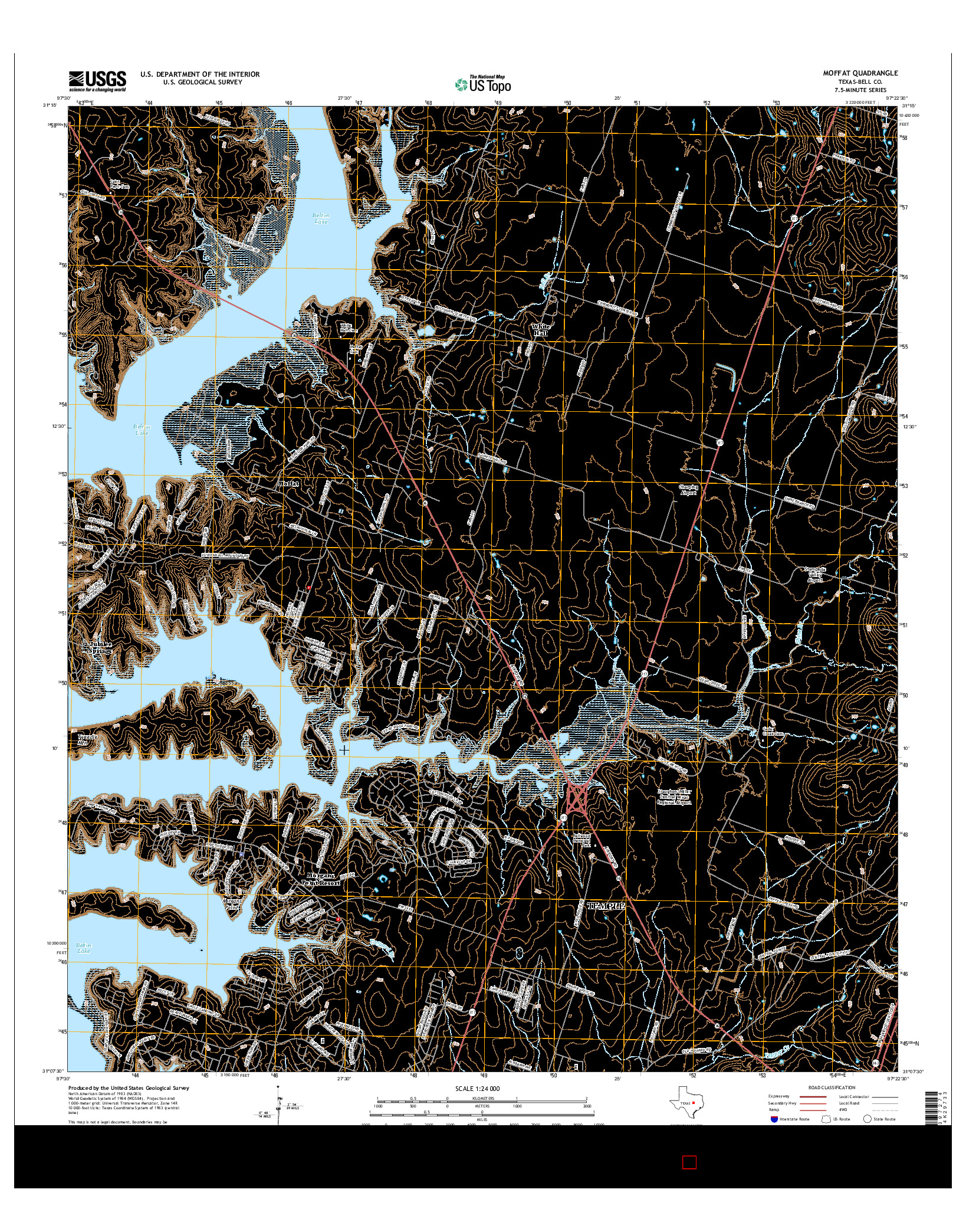 USGS US TOPO 7.5-MINUTE MAP FOR MOFFAT, TX 2016