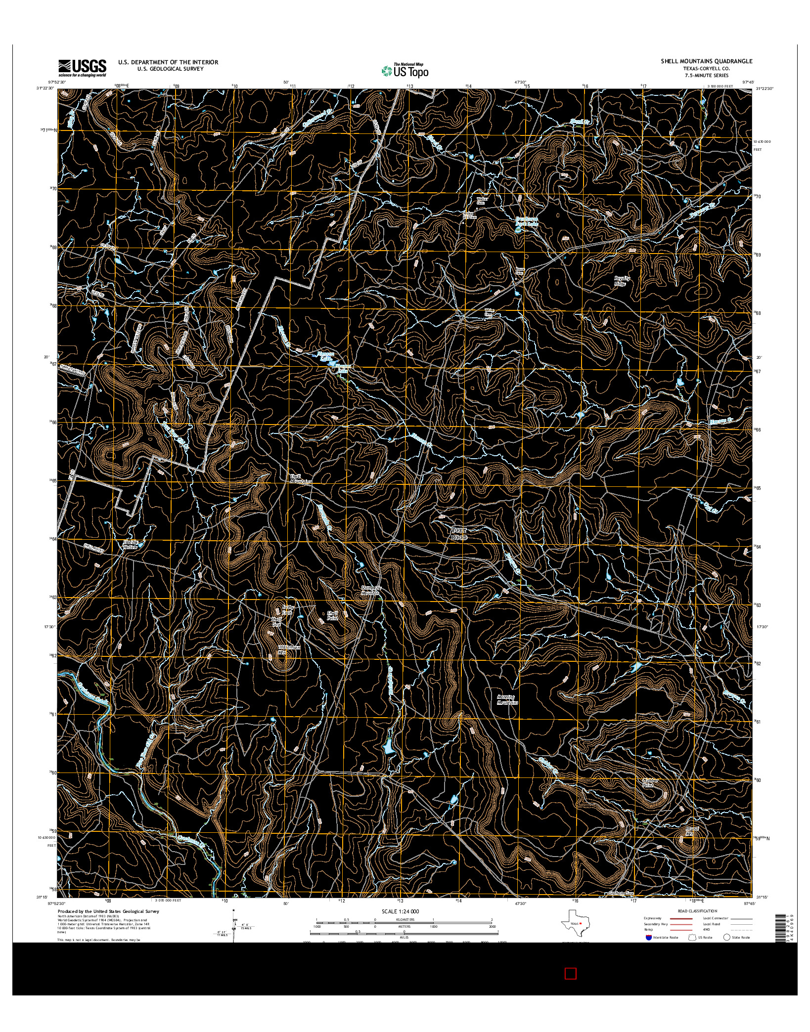 USGS US TOPO 7.5-MINUTE MAP FOR SHELL MOUNTAINS, TX 2016