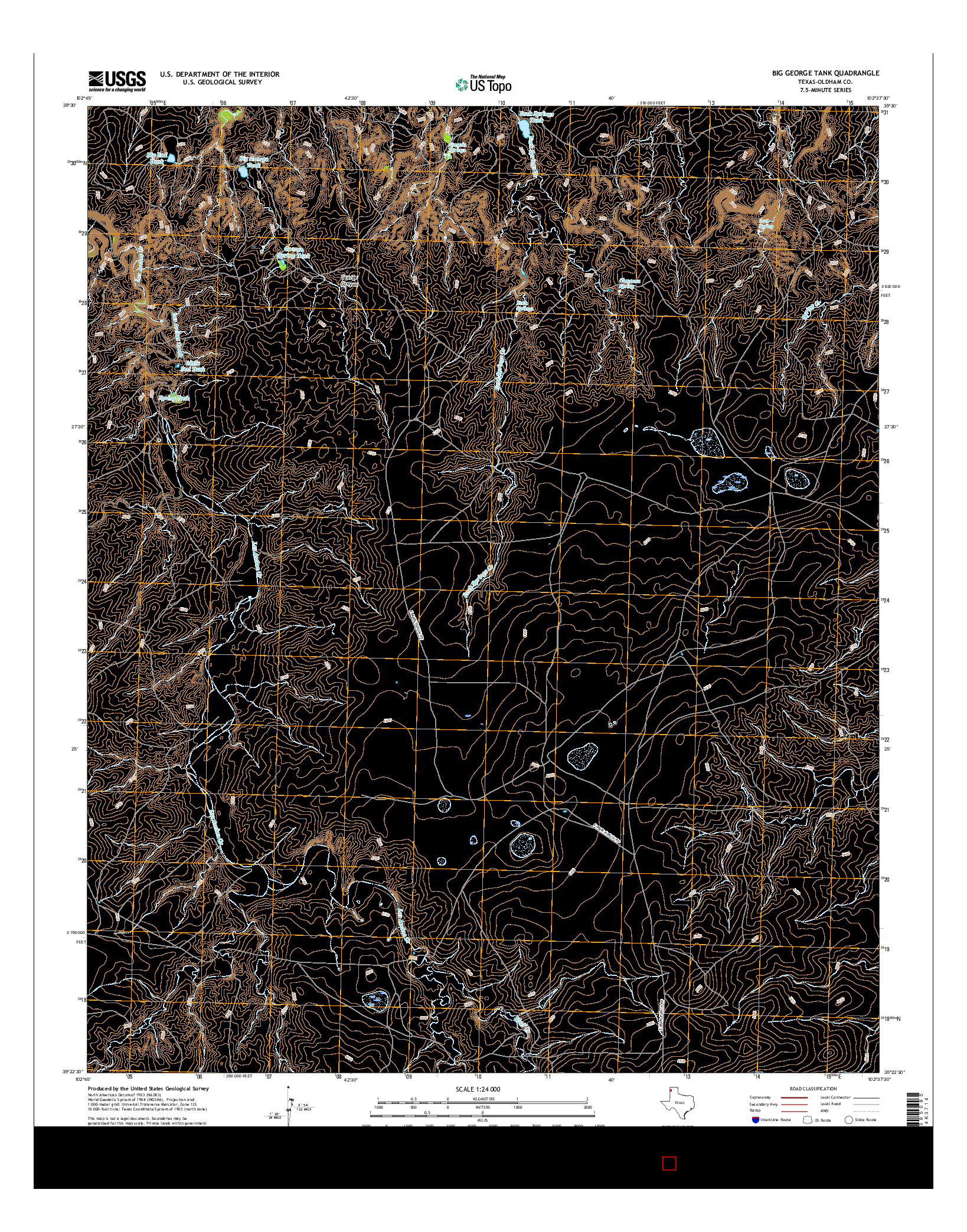 USGS US TOPO 7.5-MINUTE MAP FOR BIG GEORGE TANK, TX 2016