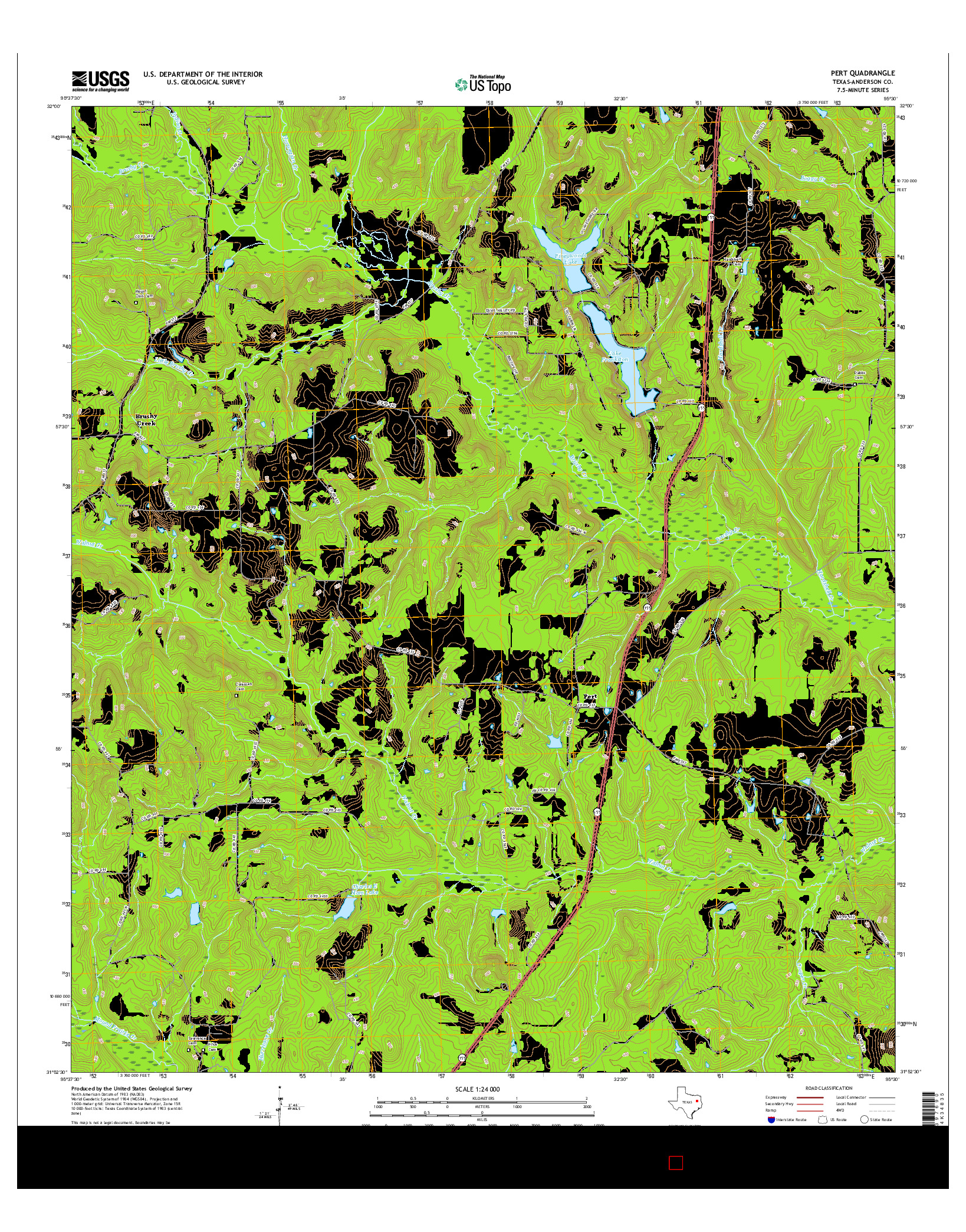 USGS US TOPO 7.5-MINUTE MAP FOR PERT, TX 2016