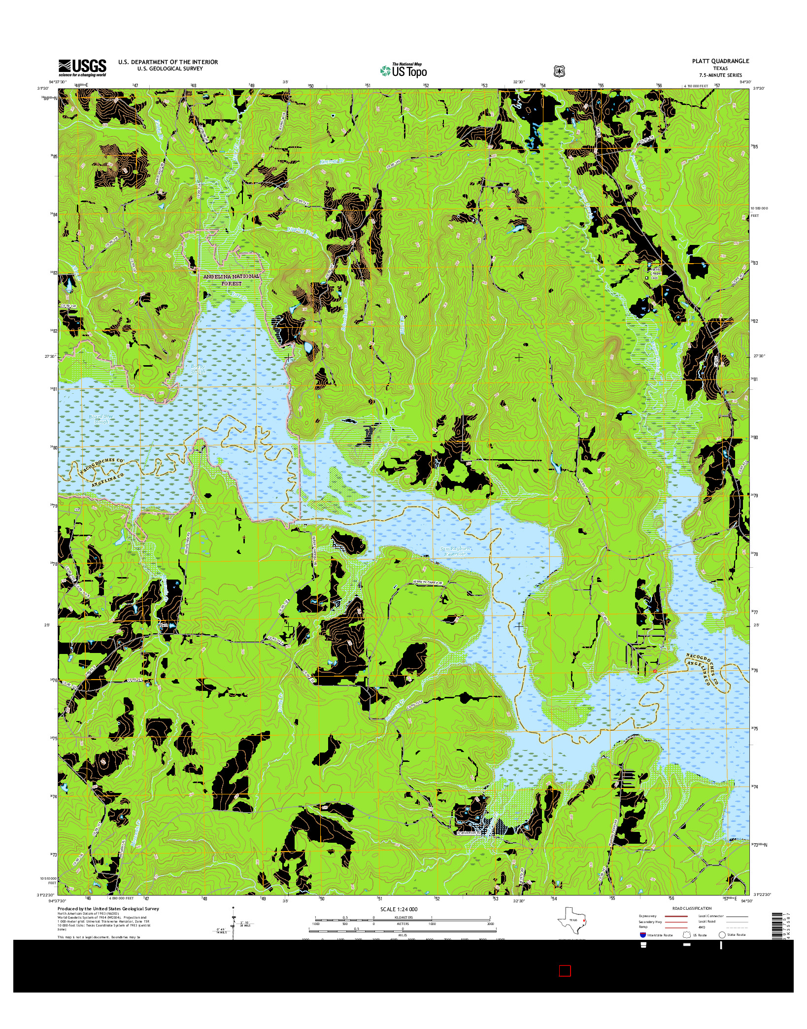 USGS US TOPO 7.5-MINUTE MAP FOR PLATT, TX 2016