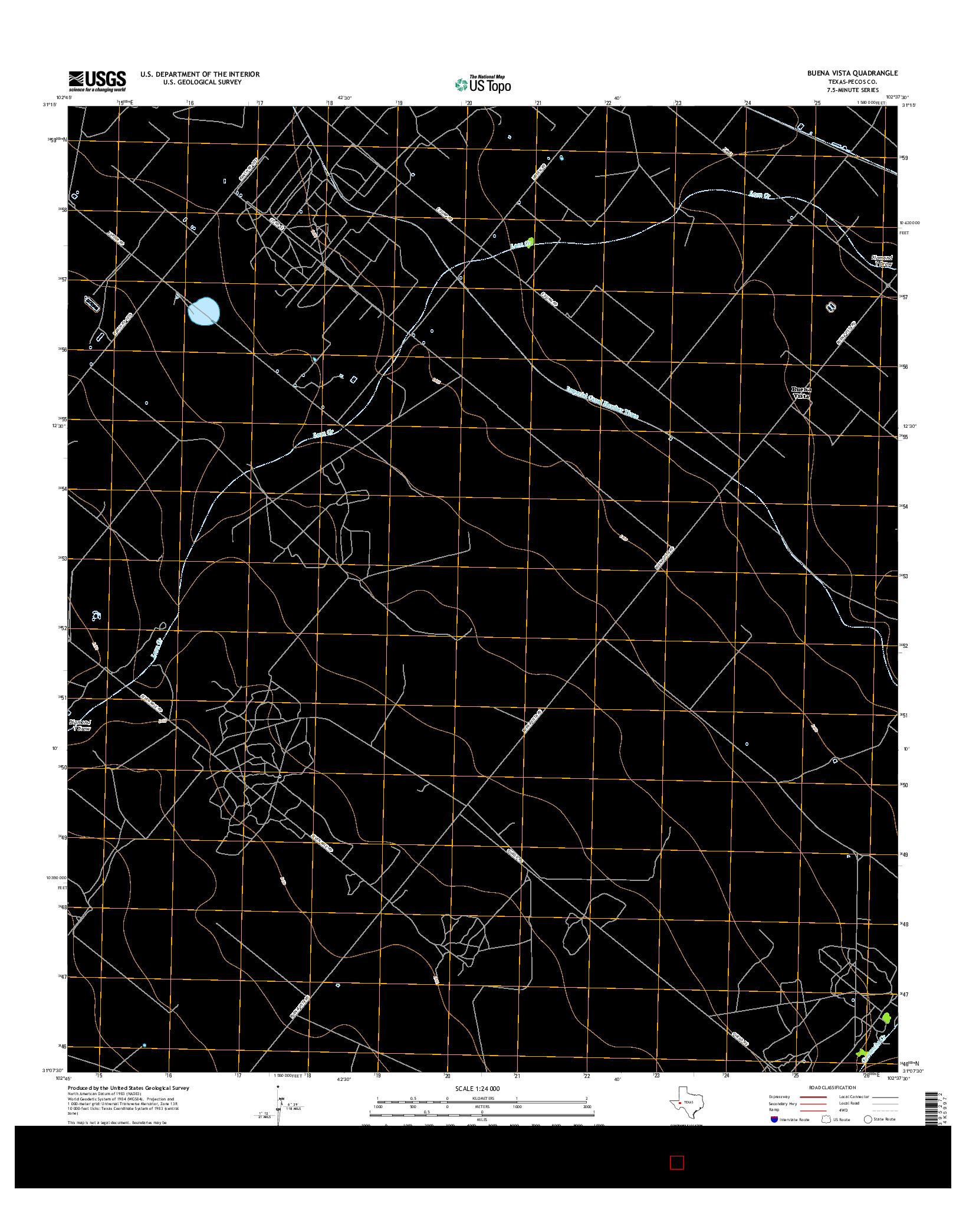 USGS US TOPO 7.5-MINUTE MAP FOR BUENA VISTA, TX 2016