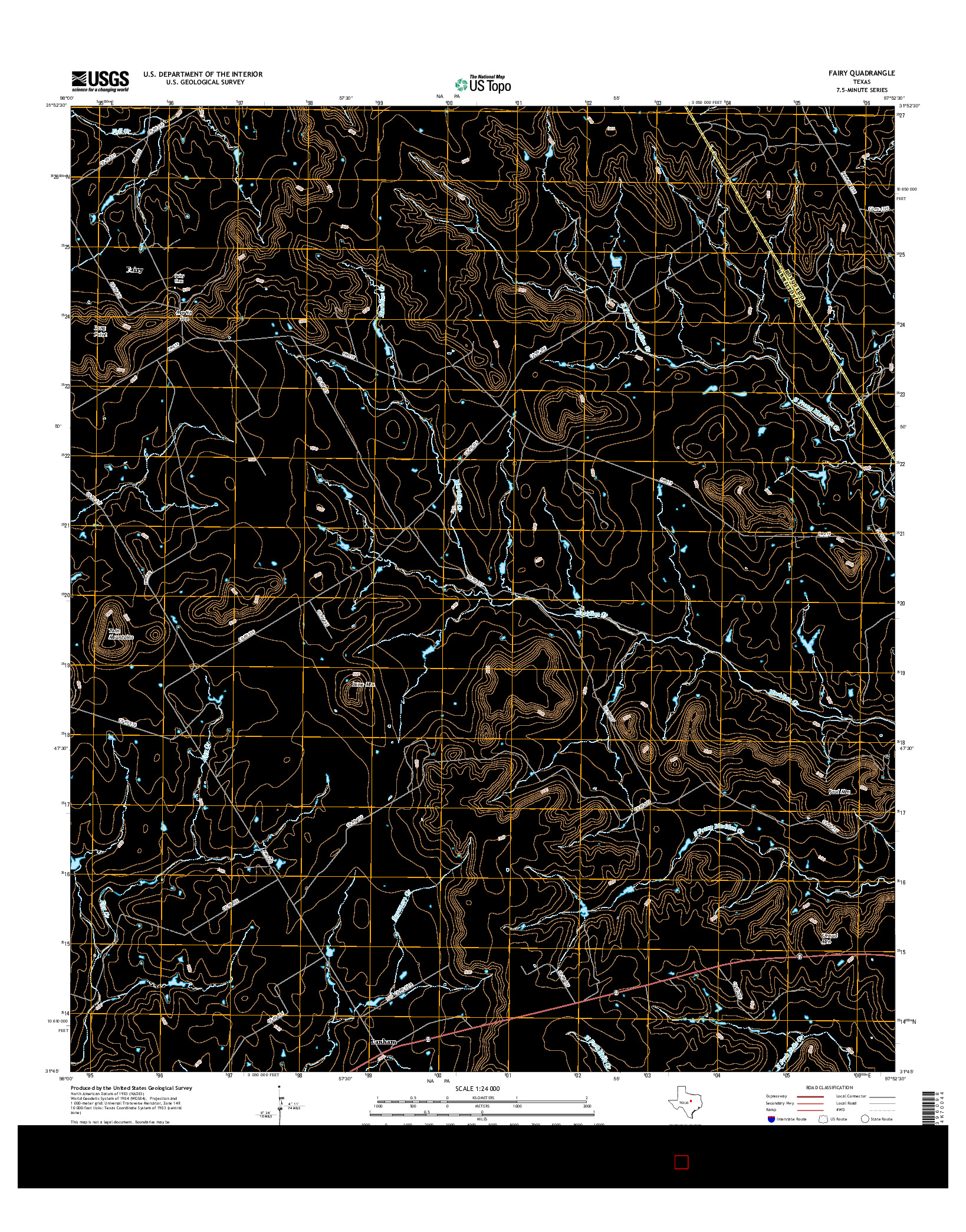 USGS US TOPO 7.5-MINUTE MAP FOR FAIRY, TX 2016