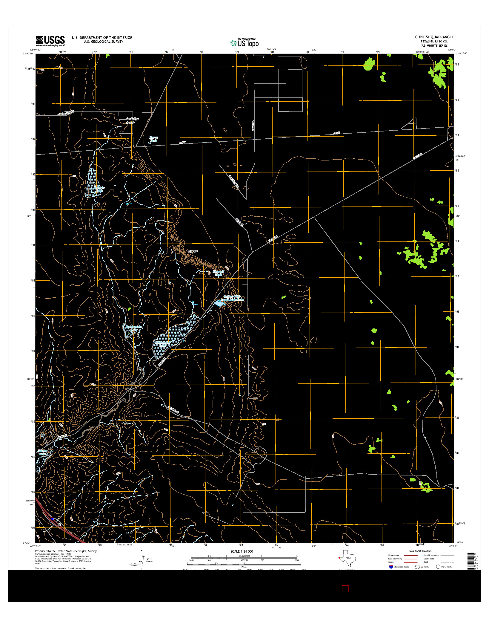 USGS US TOPO 7.5-MINUTE MAP FOR CLINT SE, TX 2016