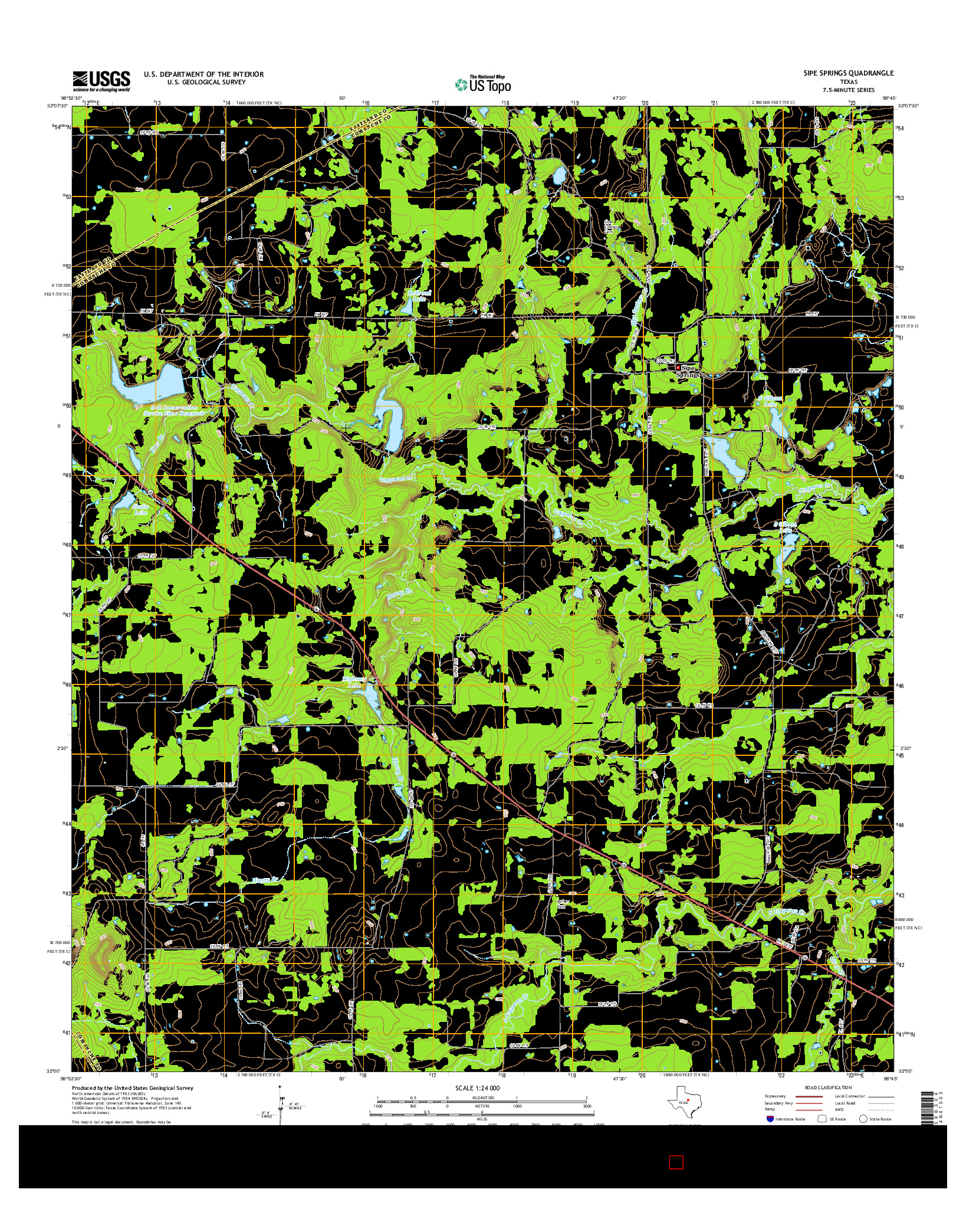 USGS US TOPO 7.5-MINUTE MAP FOR SIPE SPRINGS, TX 2016