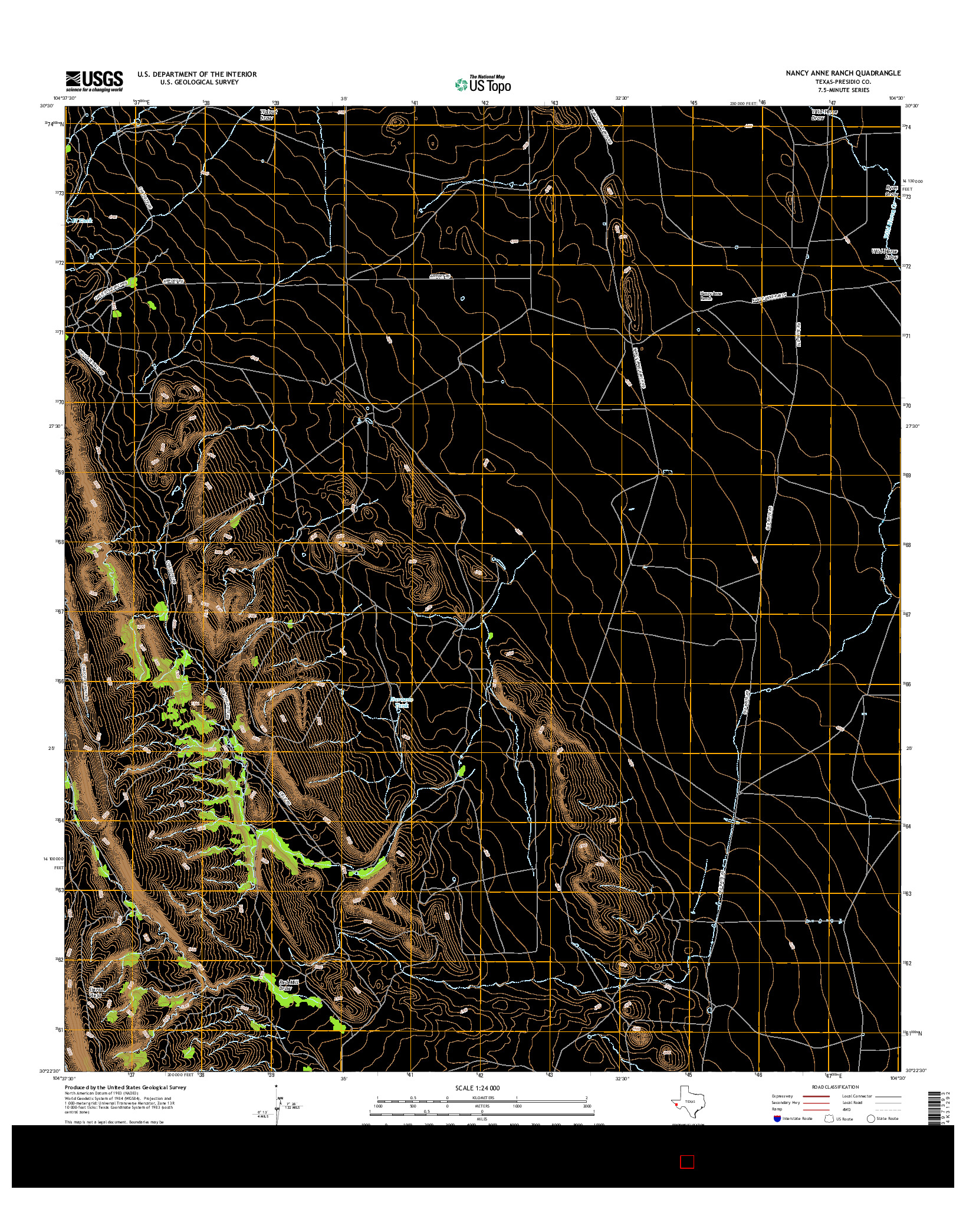 USGS US TOPO 7.5-MINUTE MAP FOR NANCY ANNE RANCH, TX 2016