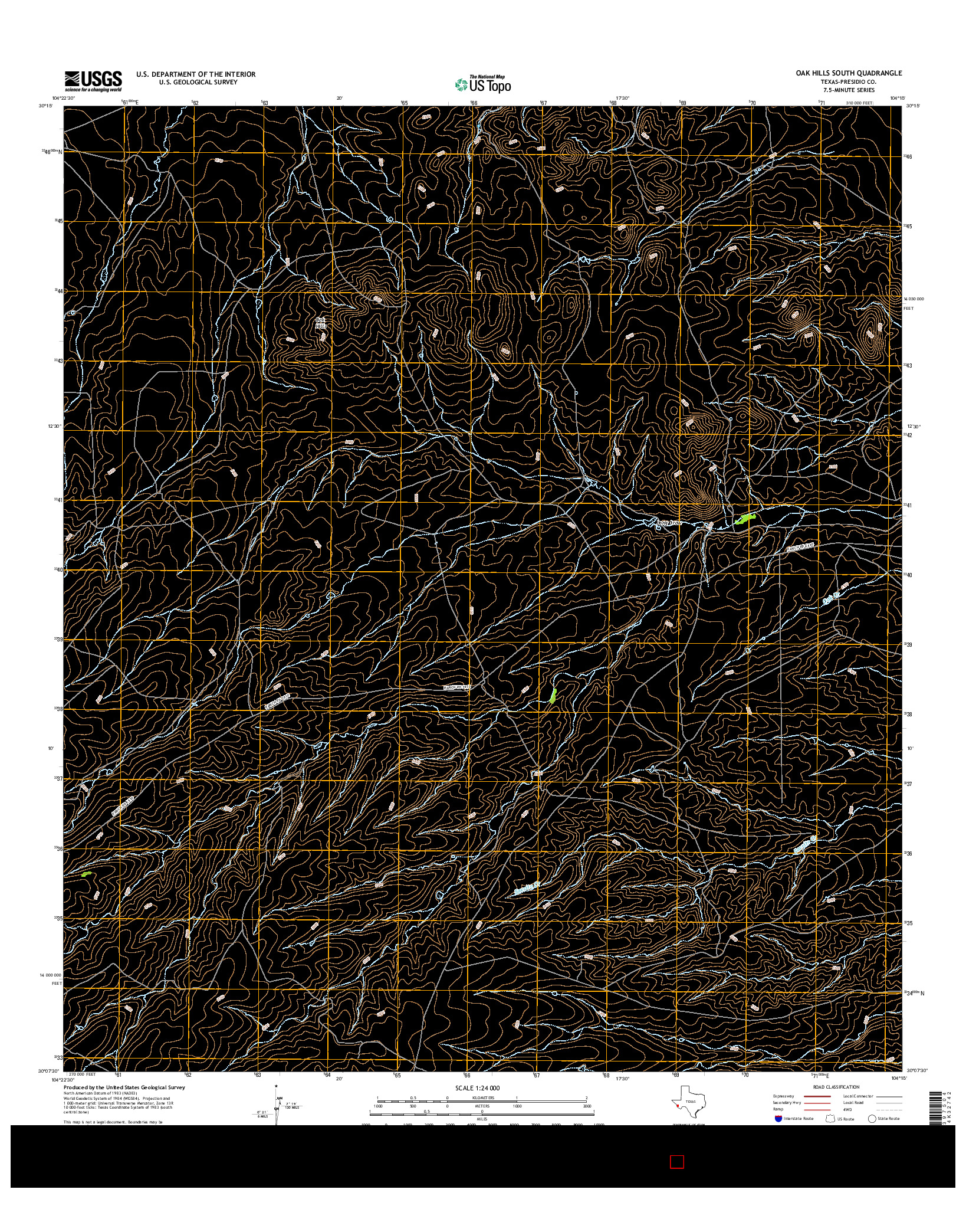 USGS US TOPO 7.5-MINUTE MAP FOR OAK HILLS SOUTH, TX 2016