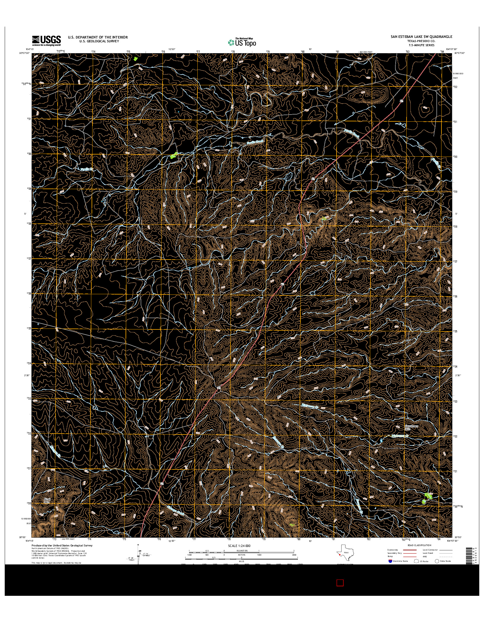 USGS US TOPO 7.5-MINUTE MAP FOR SAN ESTEBAN LAKE SW, TX 2016