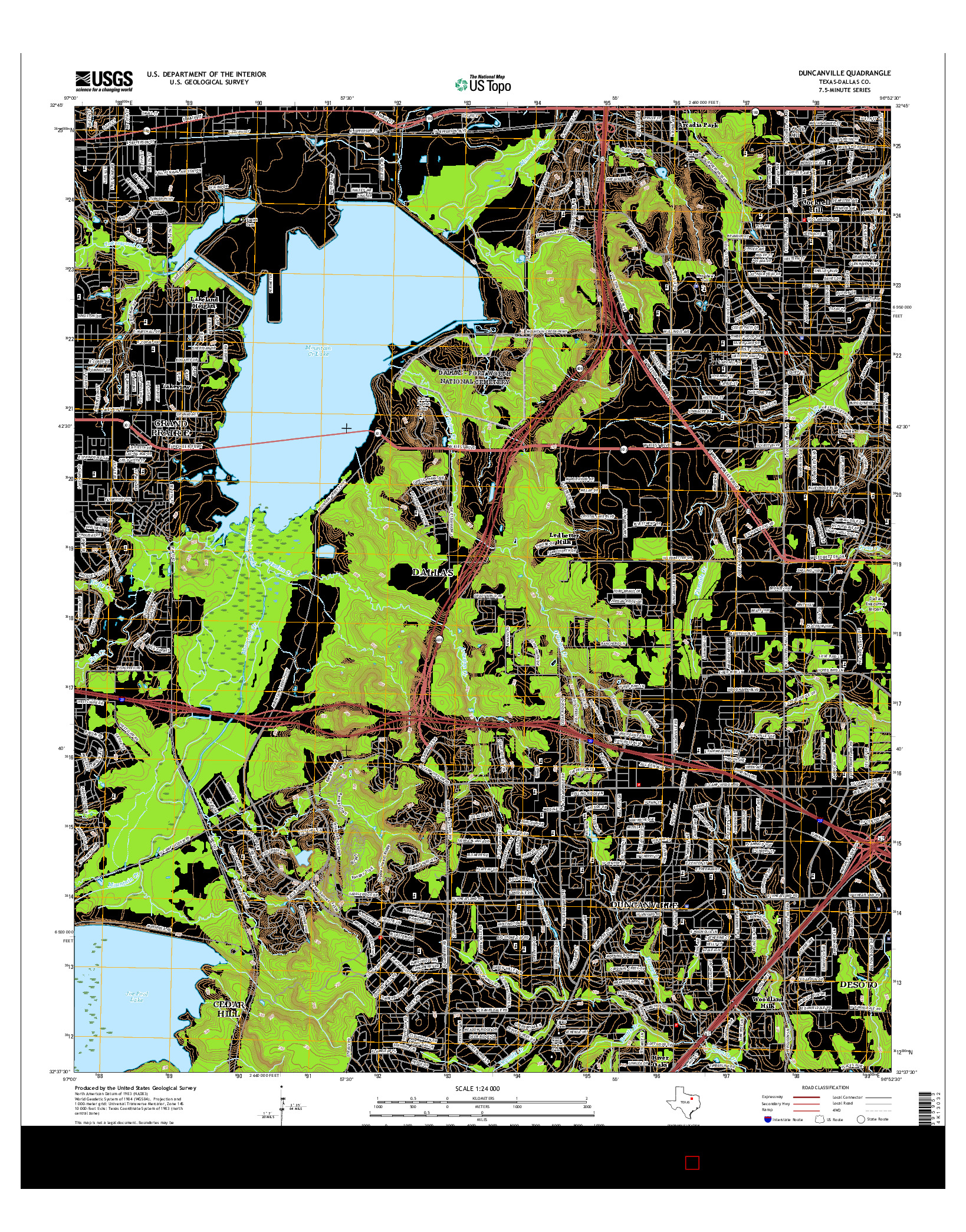 USGS US TOPO 7.5-MINUTE MAP FOR DUNCANVILLE, TX 2016