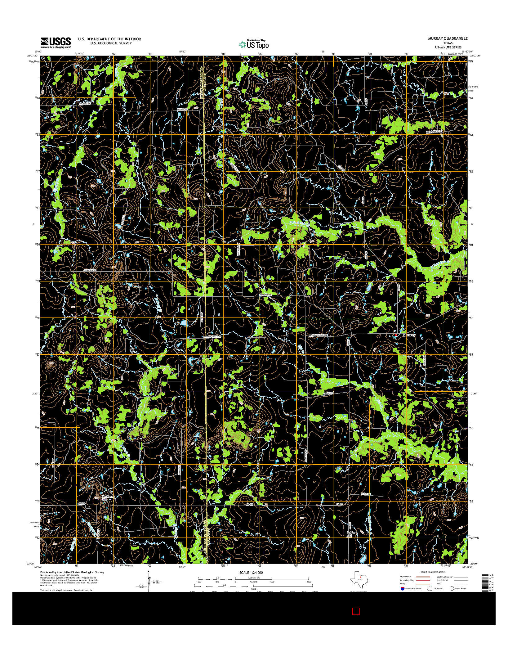 USGS US TOPO 7.5-MINUTE MAP FOR MURRAY, TX 2016