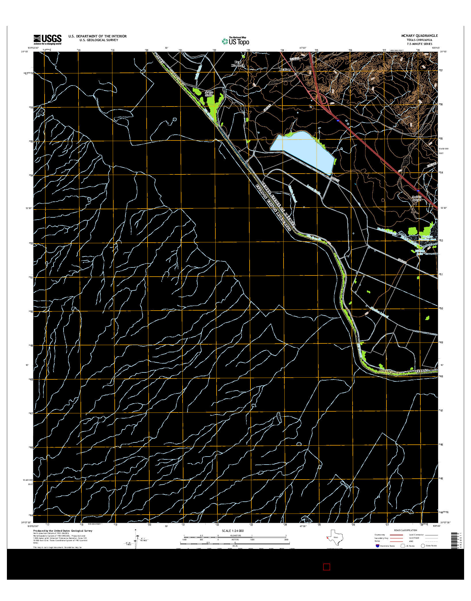 USGS US TOPO 7.5-MINUTE MAP FOR MCNARY, TX-CHH 2016