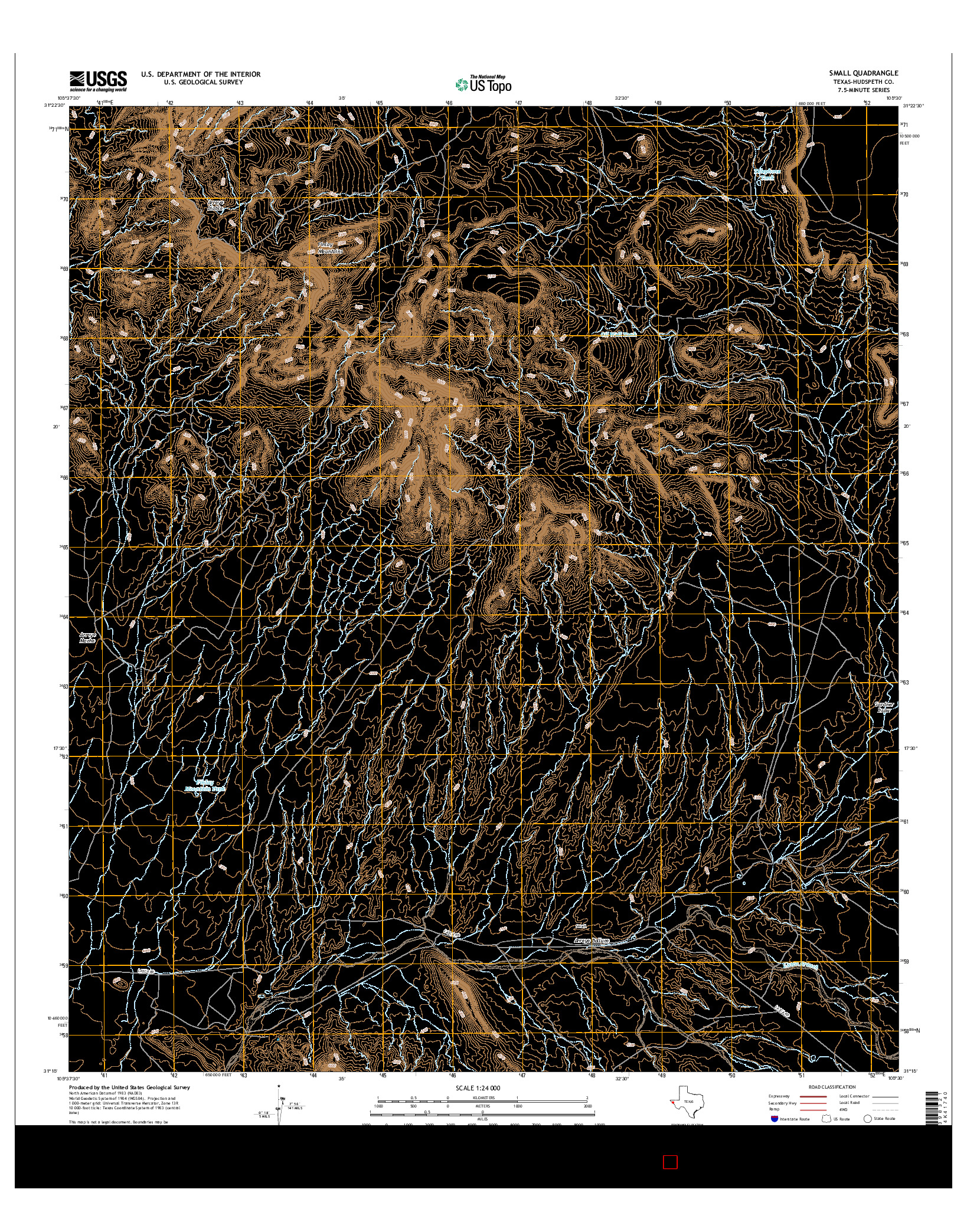 USGS US TOPO 7.5-MINUTE MAP FOR SMALL, TX 2016