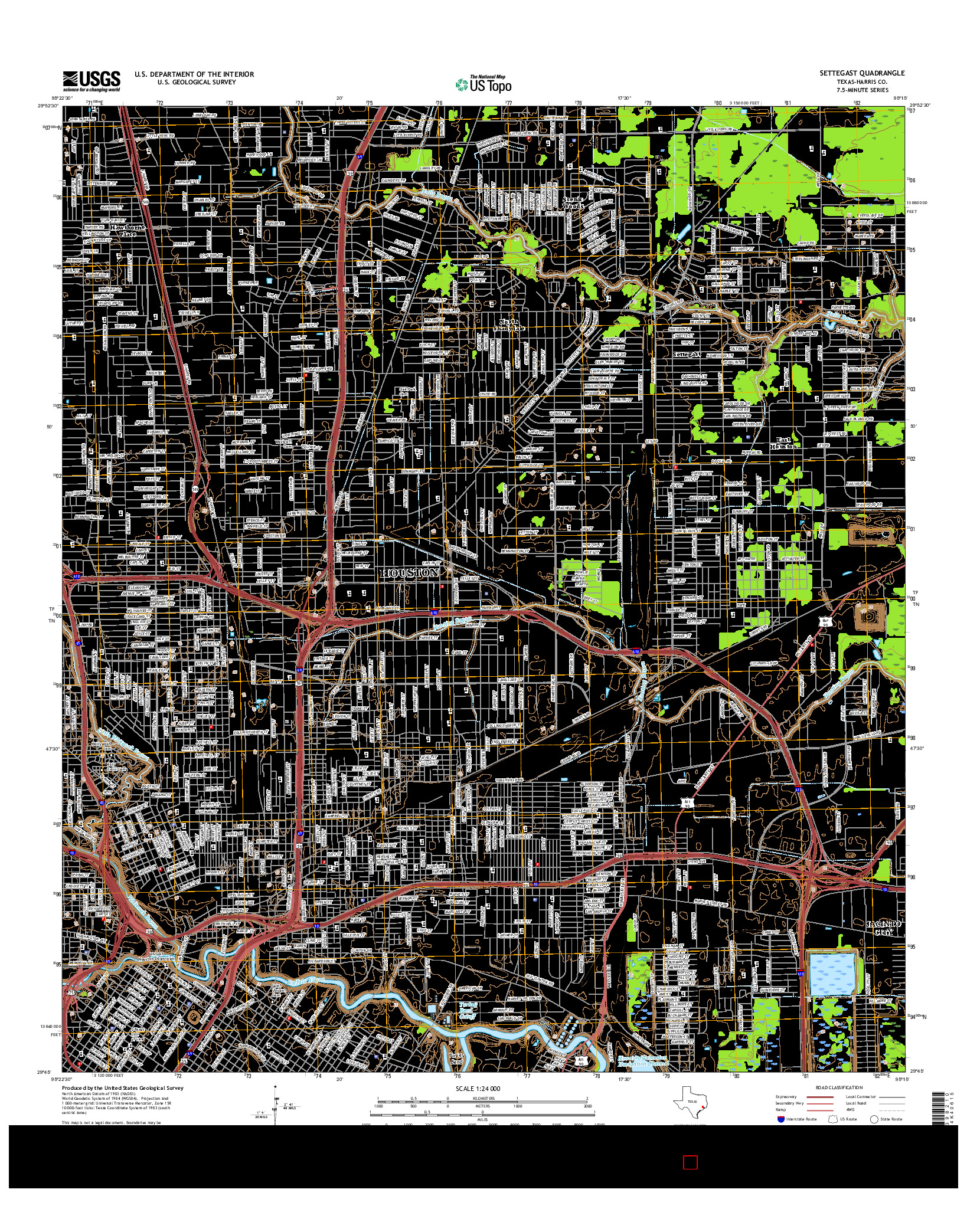 USGS US TOPO 7.5-MINUTE MAP FOR SETTEGAST, TX 2016