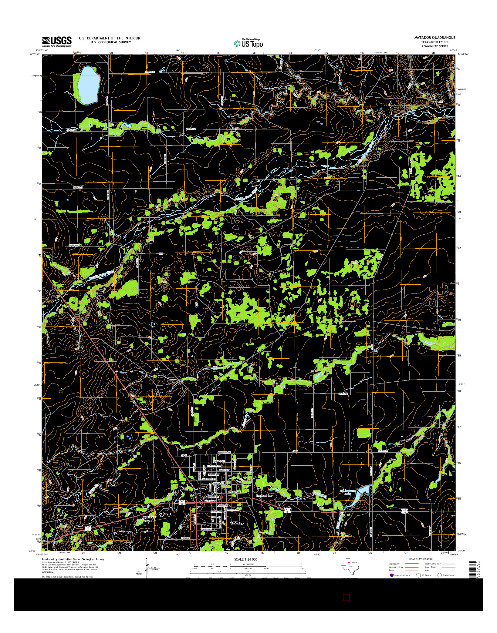 USGS US TOPO 7.5-MINUTE MAP FOR MATADOR, TX 2016
