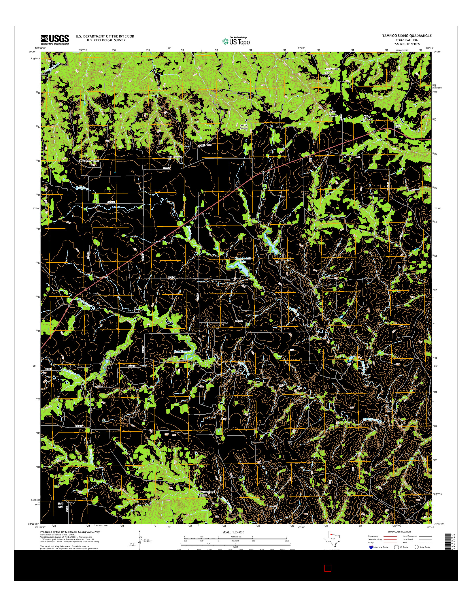 USGS US TOPO 7.5-MINUTE MAP FOR TAMPICO SIDING, TX 2016