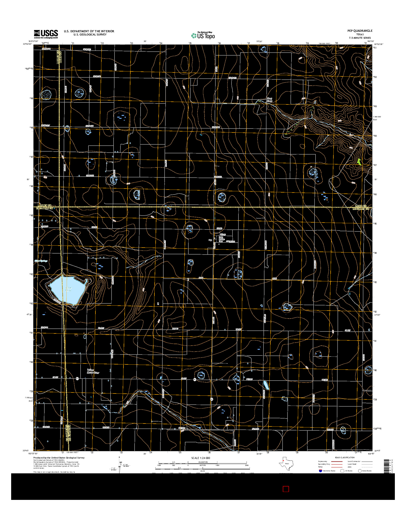 USGS US TOPO 7.5-MINUTE MAP FOR PEP, TX 2016