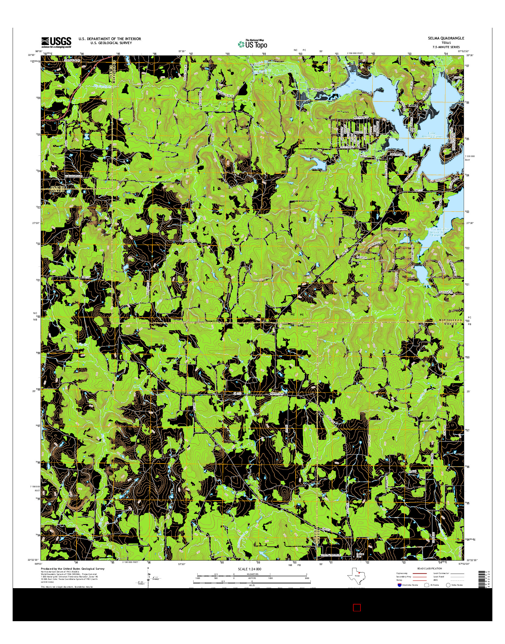 USGS US TOPO 7.5-MINUTE MAP FOR SELMA, TX 2016