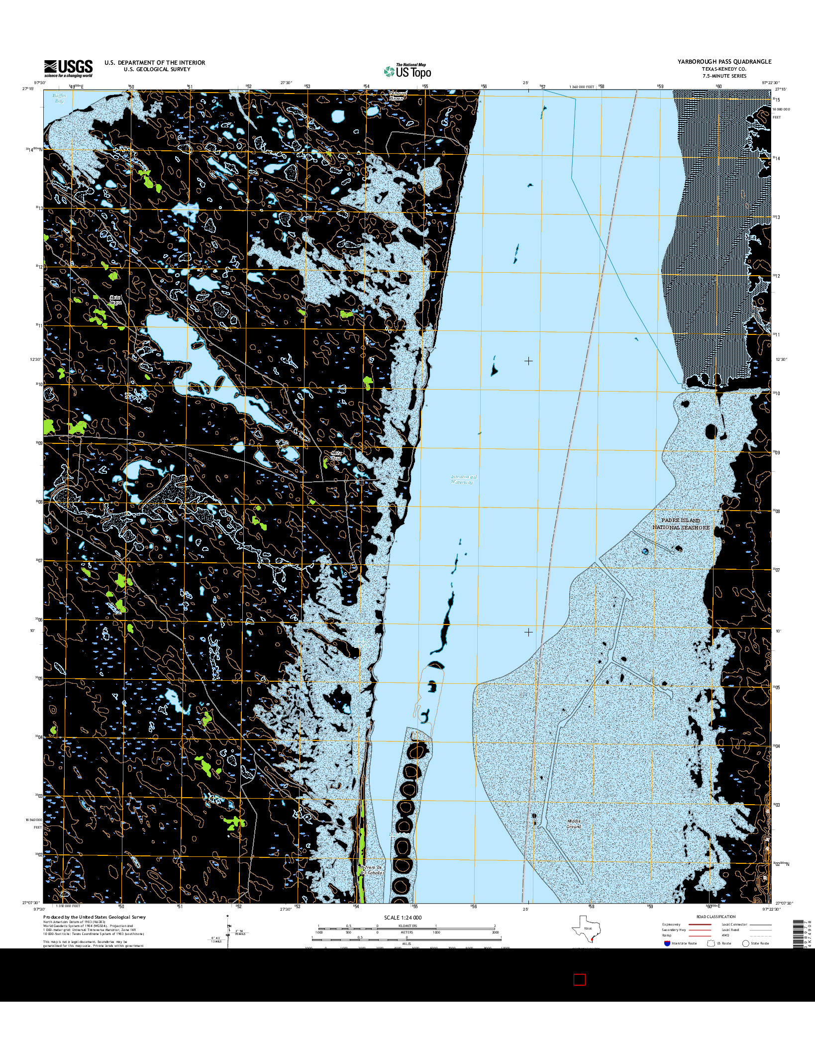 USGS US TOPO 7.5-MINUTE MAP FOR YARBOROUGH PASS, TX 2016