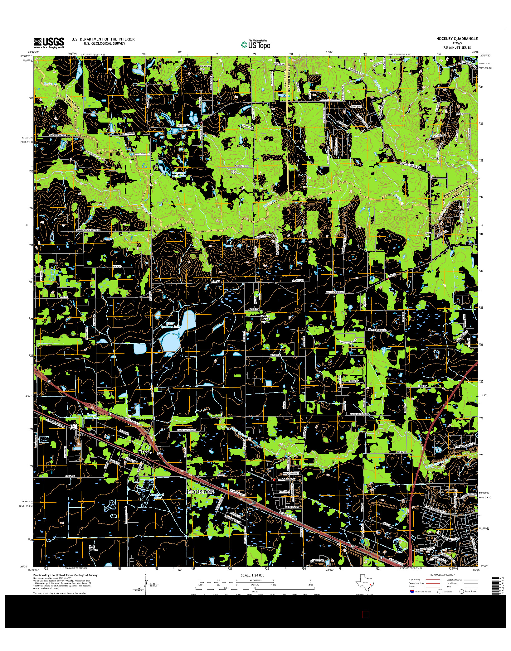 USGS US TOPO 7.5-MINUTE MAP FOR HOCKLEY, TX 2016