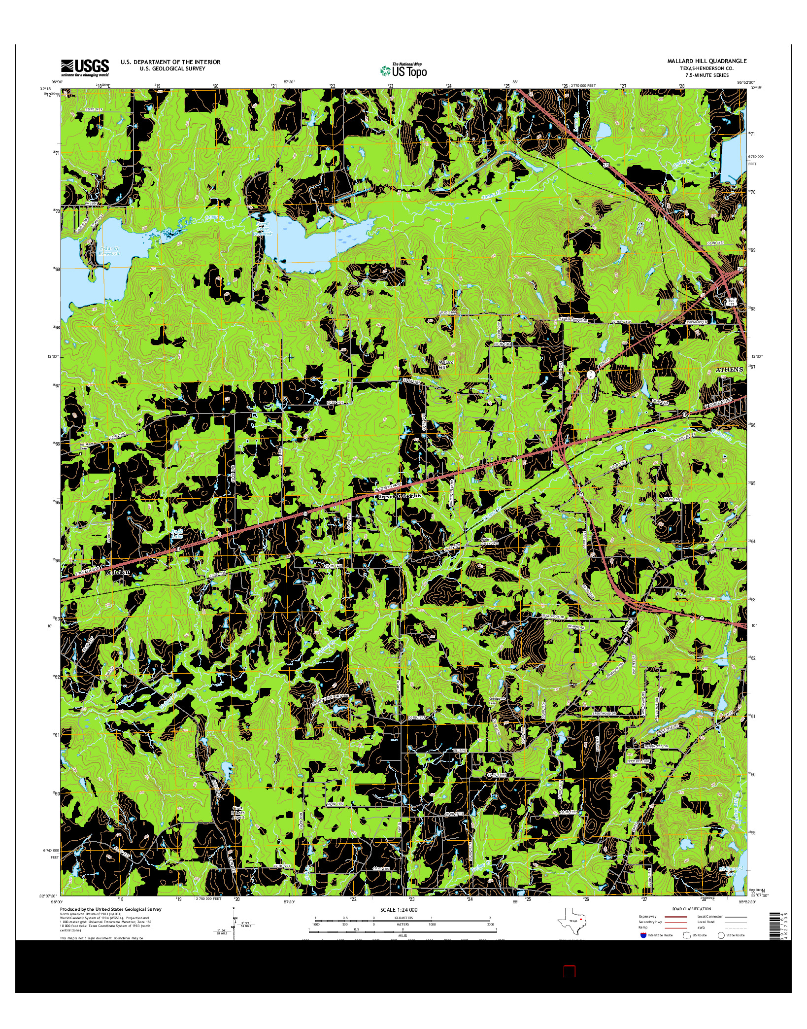 USGS US TOPO 7.5-MINUTE MAP FOR MALLARD HILL, TX 2016