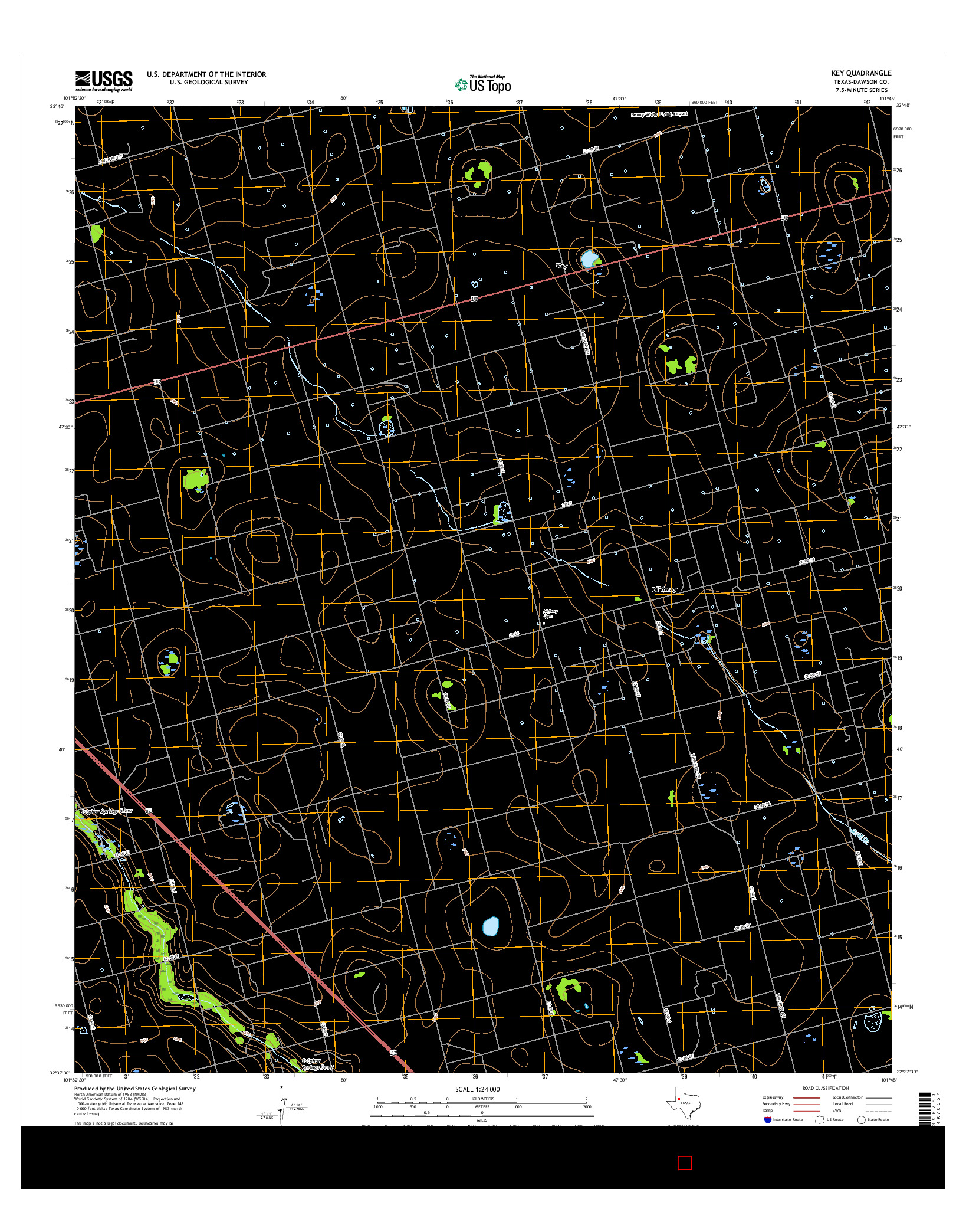 USGS US TOPO 7.5-MINUTE MAP FOR KEY, TX 2016