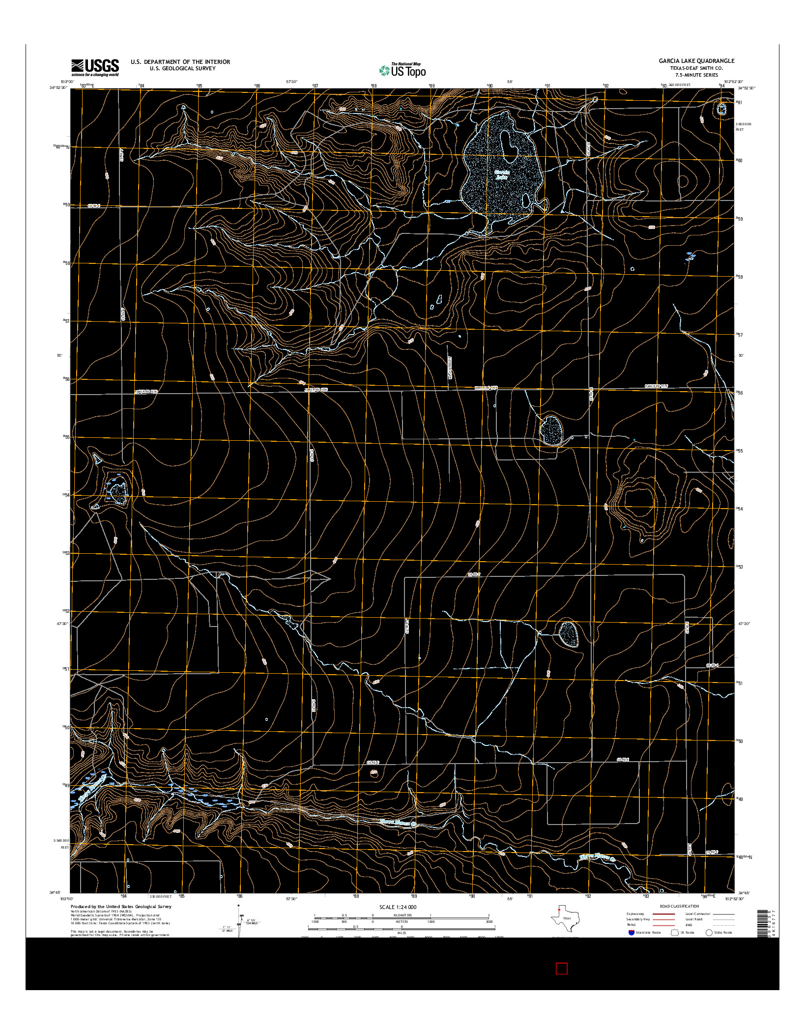 USGS US TOPO 7.5-MINUTE MAP FOR GARCIA LAKE, TX 2016
