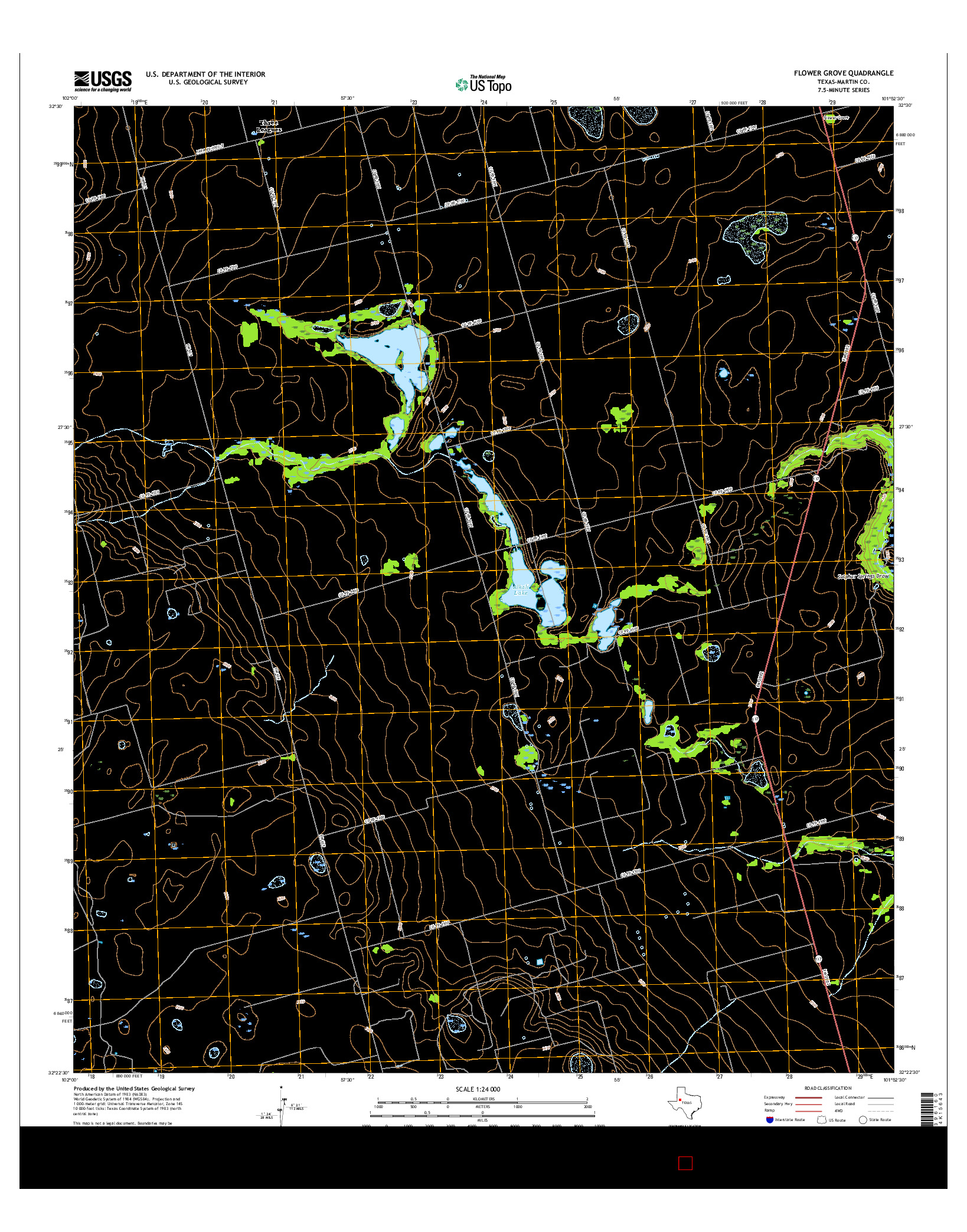 USGS US TOPO 7.5-MINUTE MAP FOR FLOWER GROVE, TX 2016