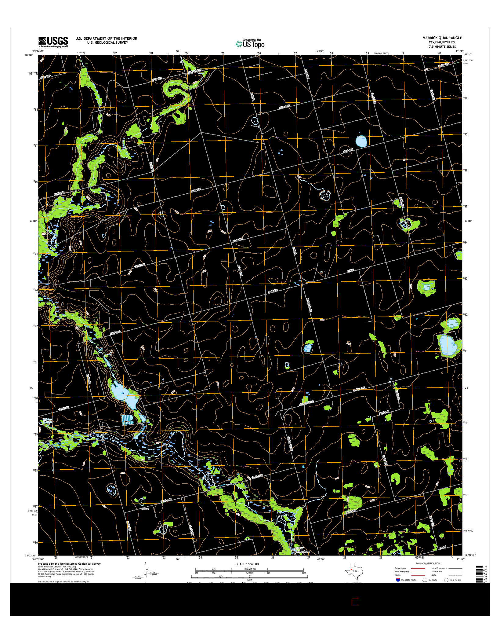 USGS US TOPO 7.5-MINUTE MAP FOR MERRICK, TX 2016