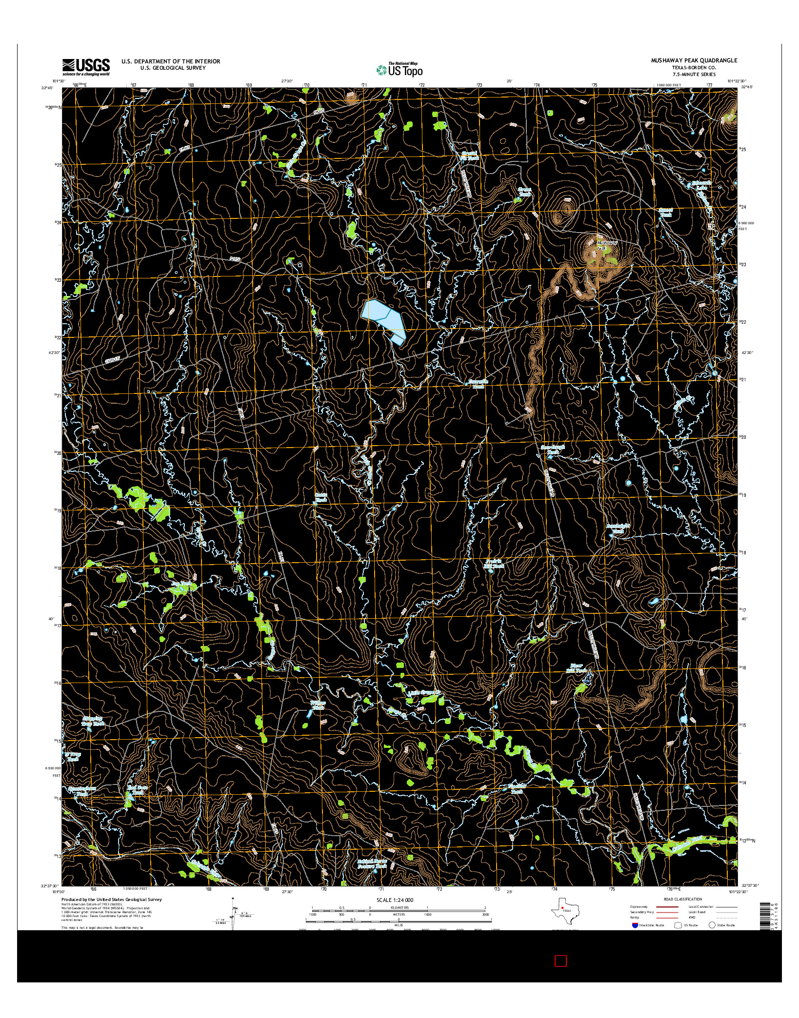 USGS US TOPO 7.5-MINUTE MAP FOR MUSHAWAY PEAK, TX 2016