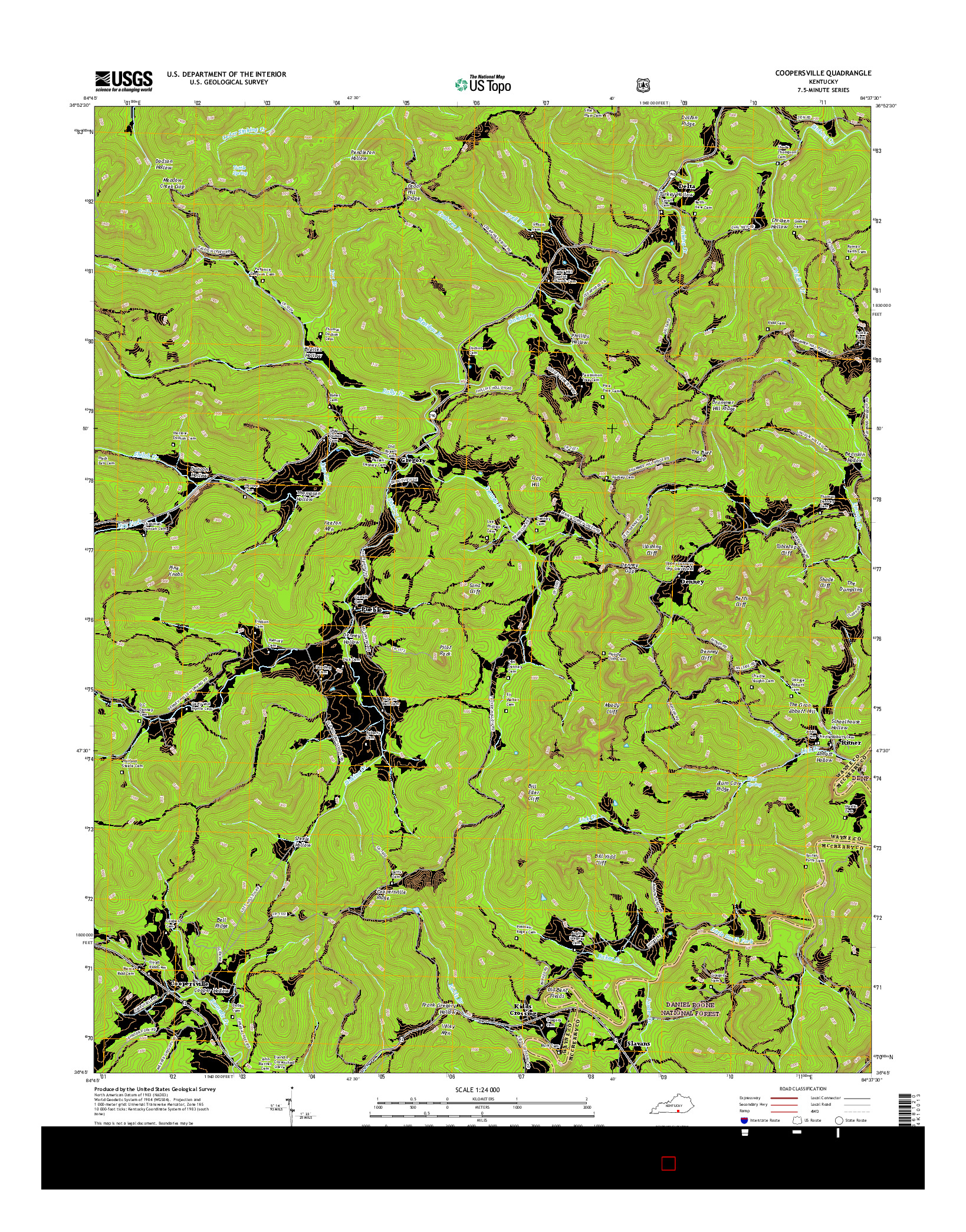 USGS US TOPO 7.5-MINUTE MAP FOR COOPERSVILLE, KY 2016