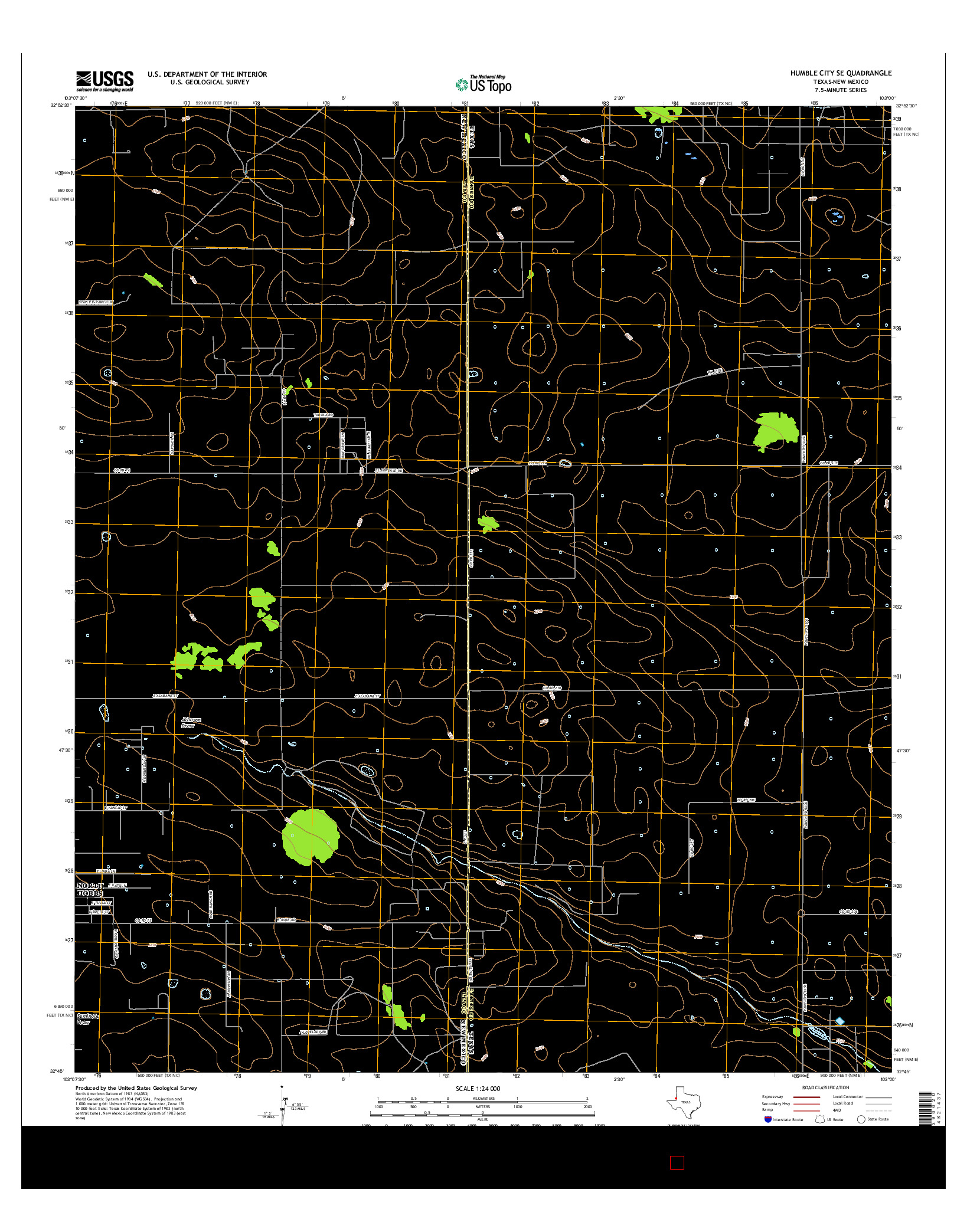 USGS US TOPO 7.5-MINUTE MAP FOR HUMBLE CITY SE, TX-NM 2016