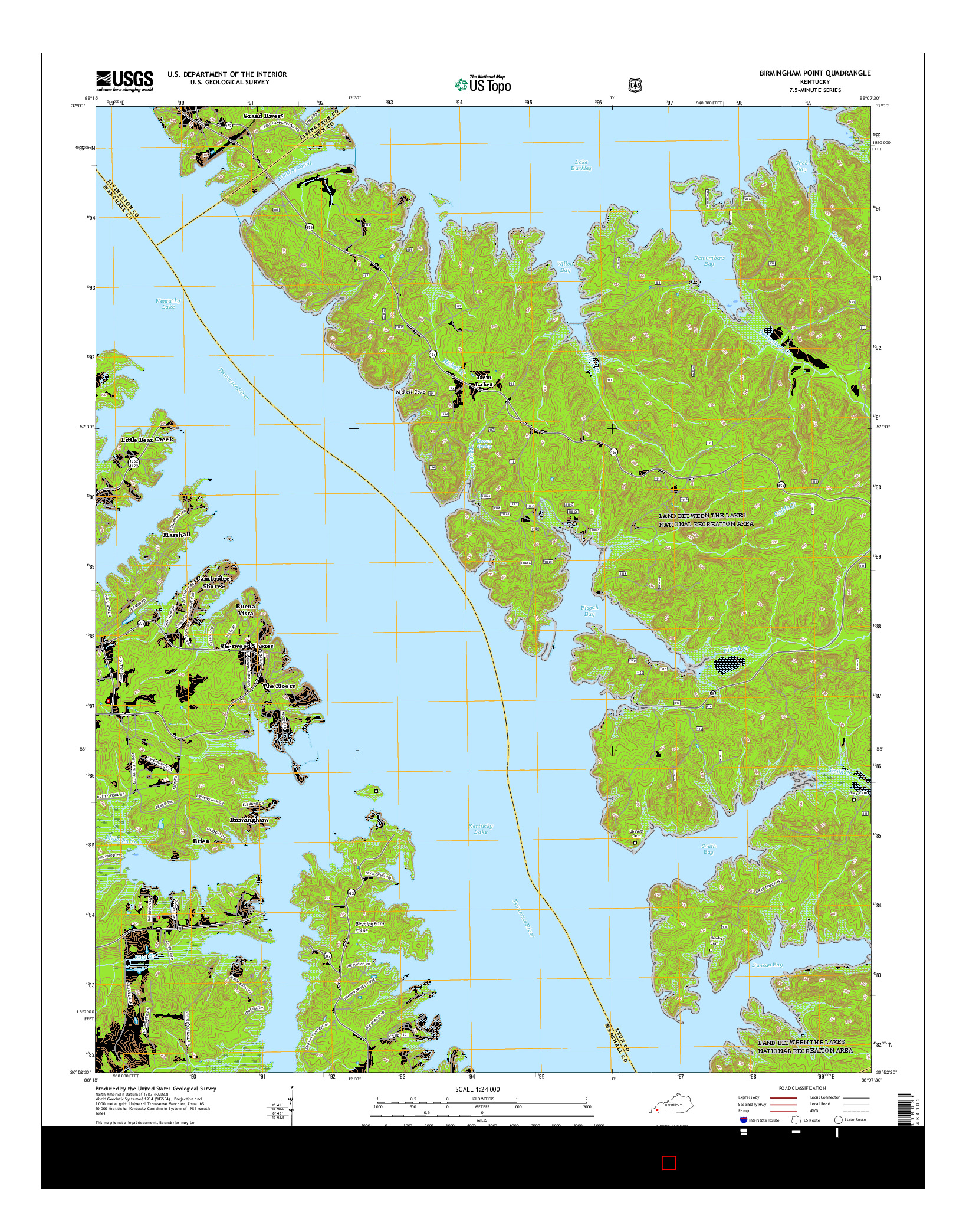 USGS US TOPO 7.5-MINUTE MAP FOR BIRMINGHAM POINT, KY 2016