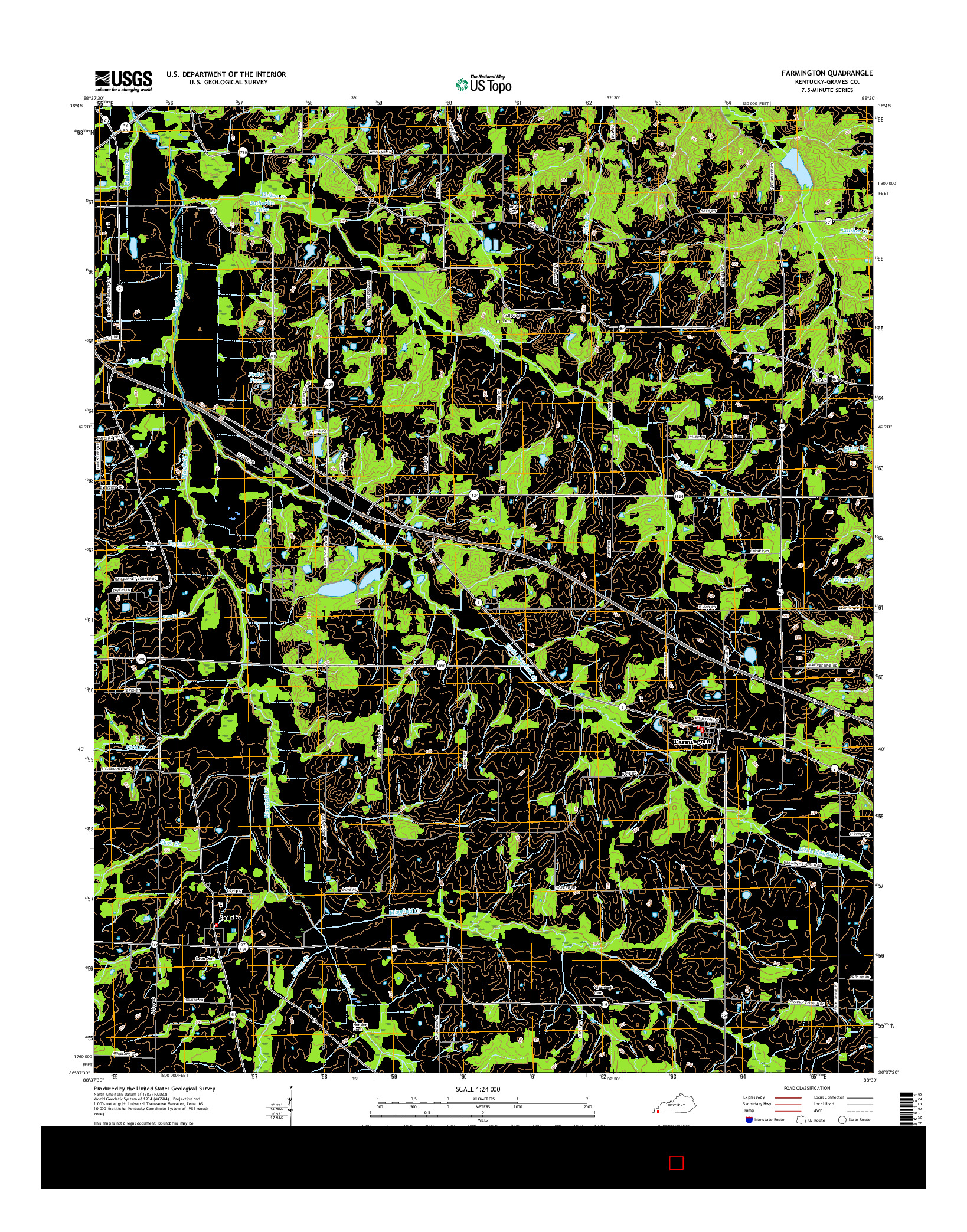 USGS US TOPO 7.5-MINUTE MAP FOR FARMINGTON, KY 2016