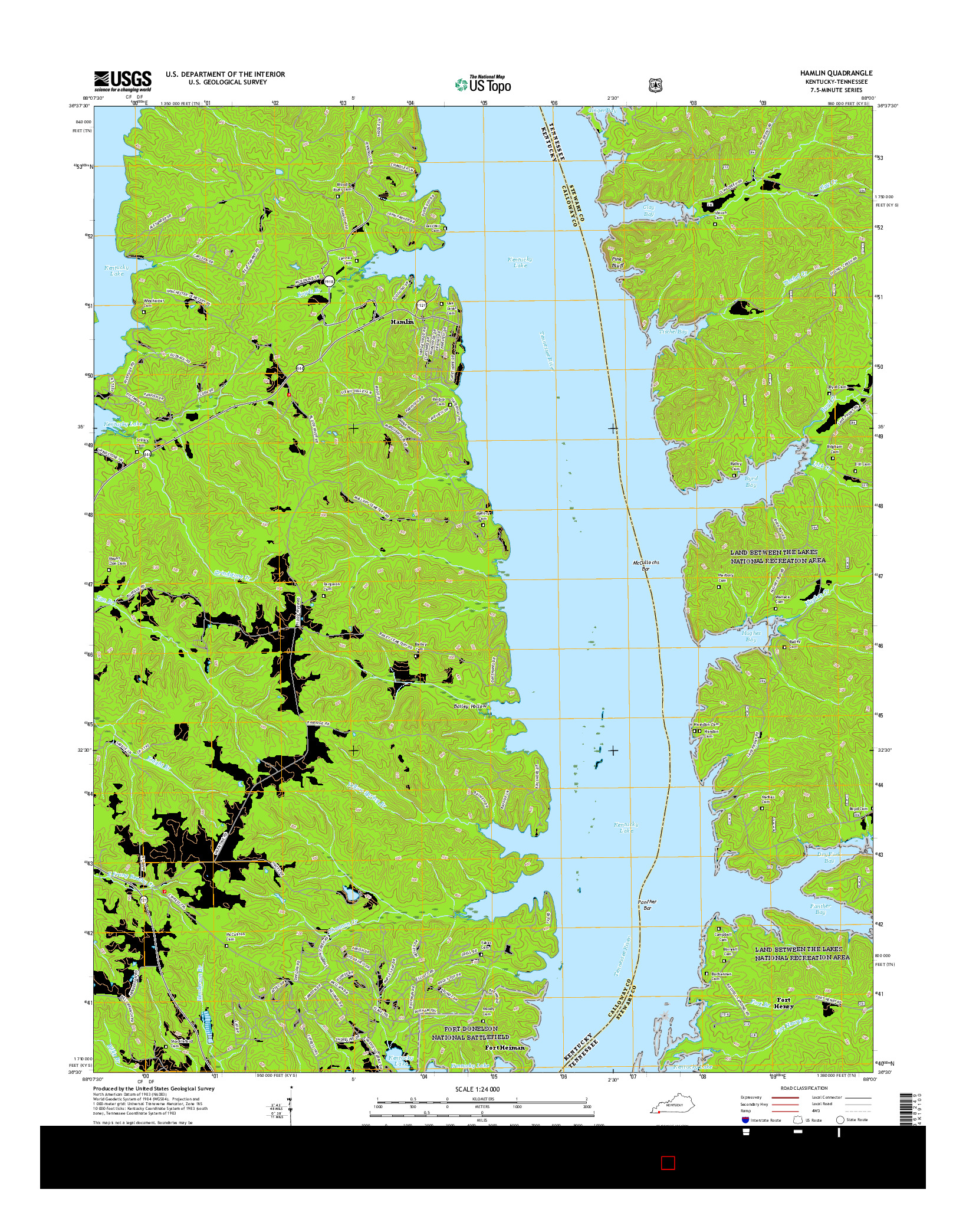 USGS US TOPO 7.5-MINUTE MAP FOR HAMLIN, KY-TN 2016