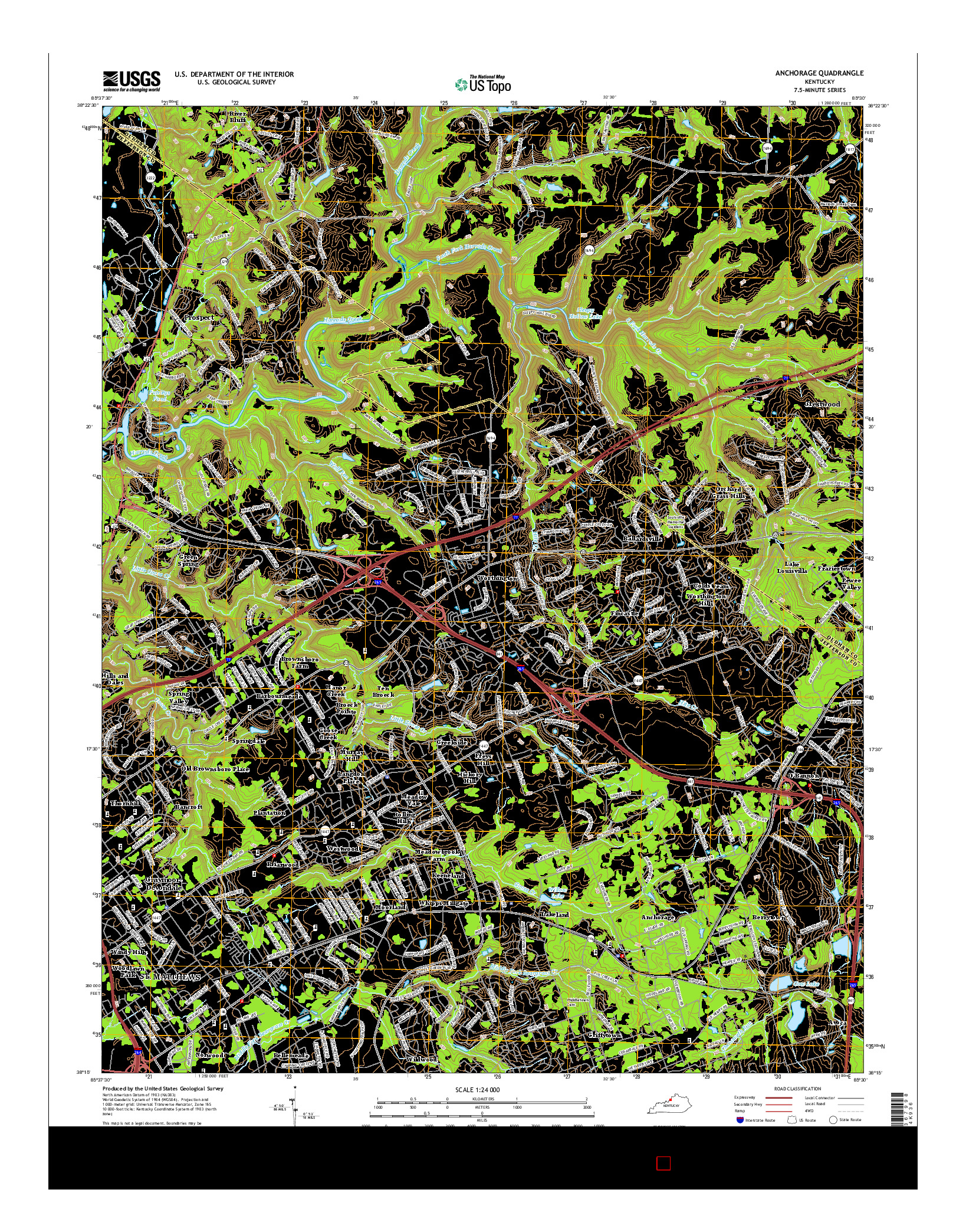 USGS US TOPO 7.5-MINUTE MAP FOR ANCHORAGE, KY 2016