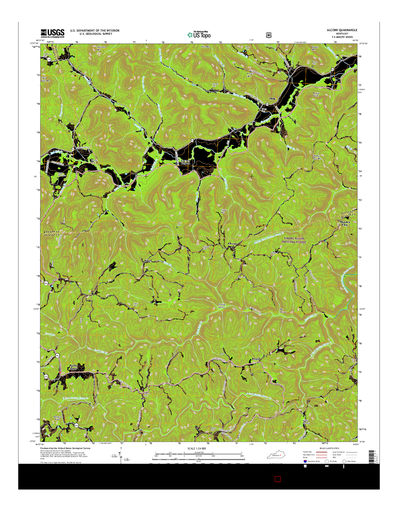 USGS US TOPO 7.5-MINUTE MAP FOR ALCORN, KY 2016