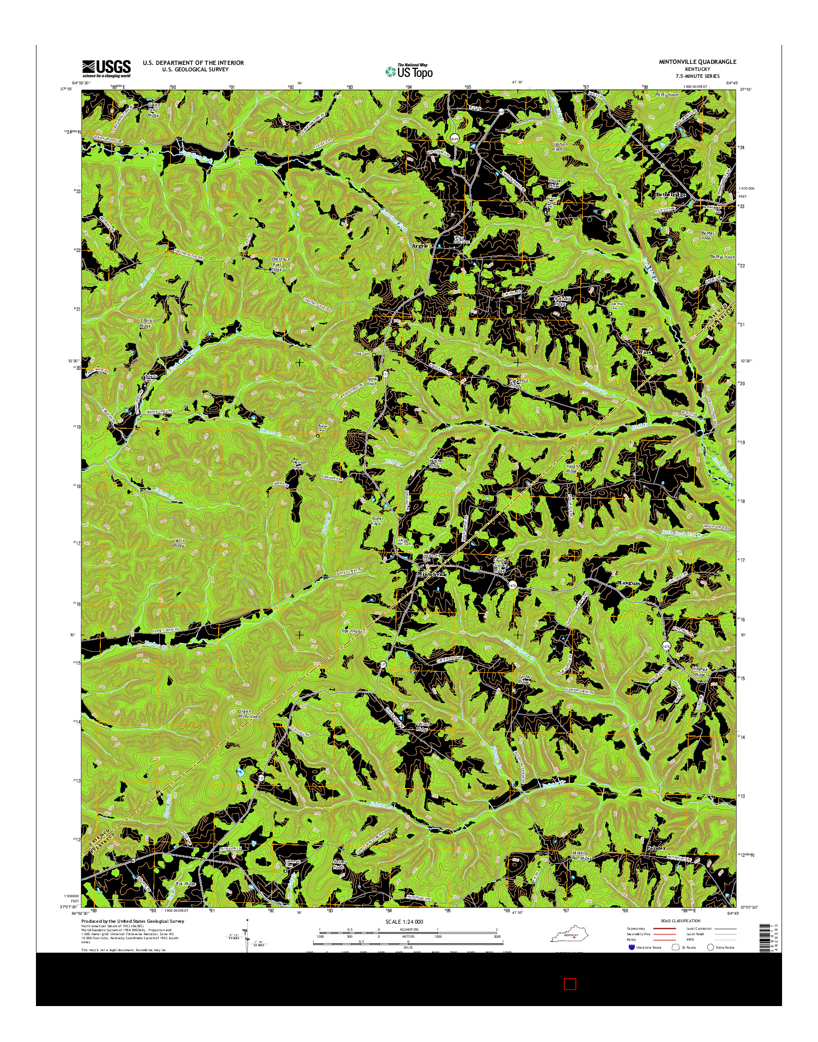 USGS US TOPO 7.5-MINUTE MAP FOR MINTONVILLE, KY 2016