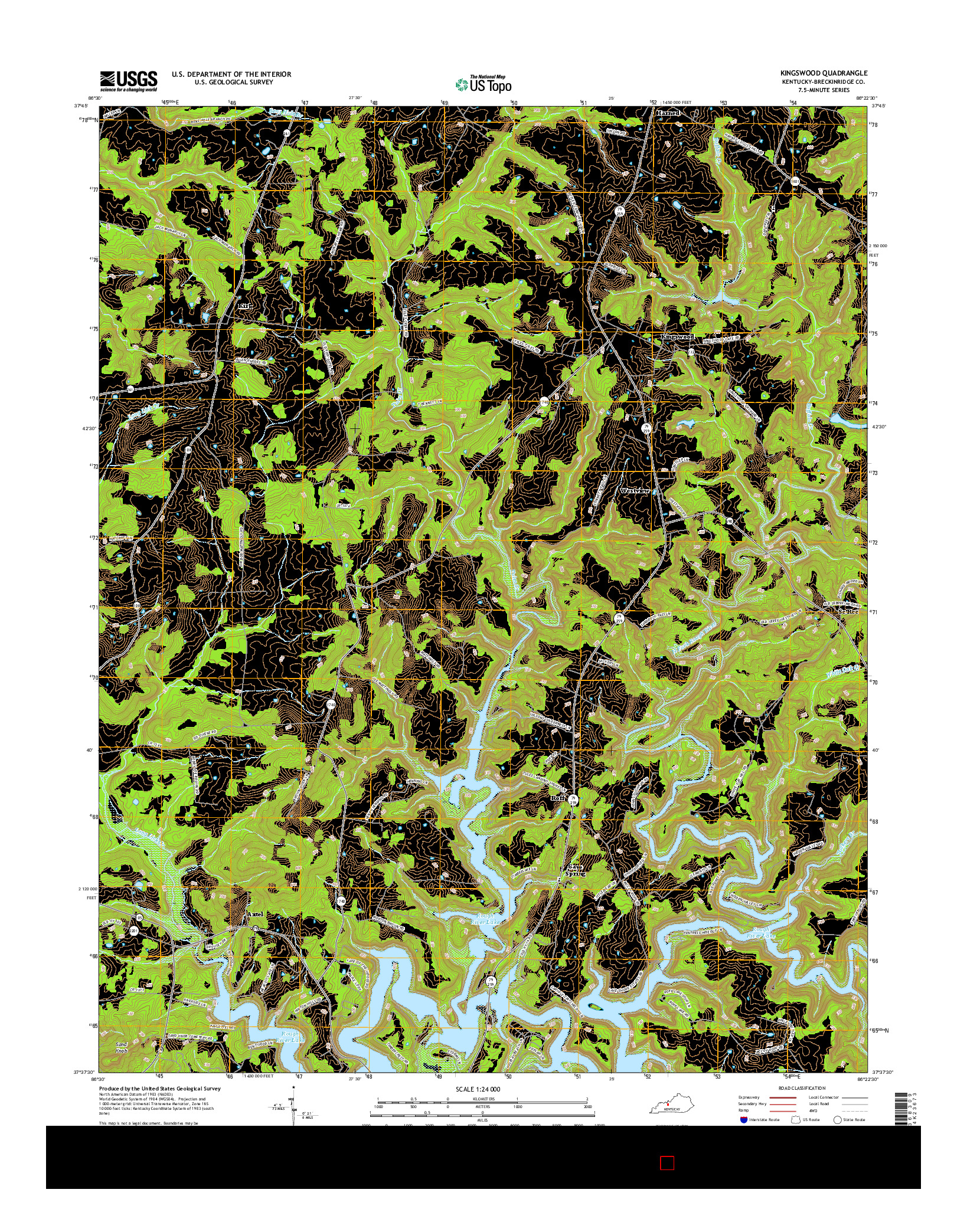 USGS US TOPO 7.5-MINUTE MAP FOR KINGSWOOD, KY 2016