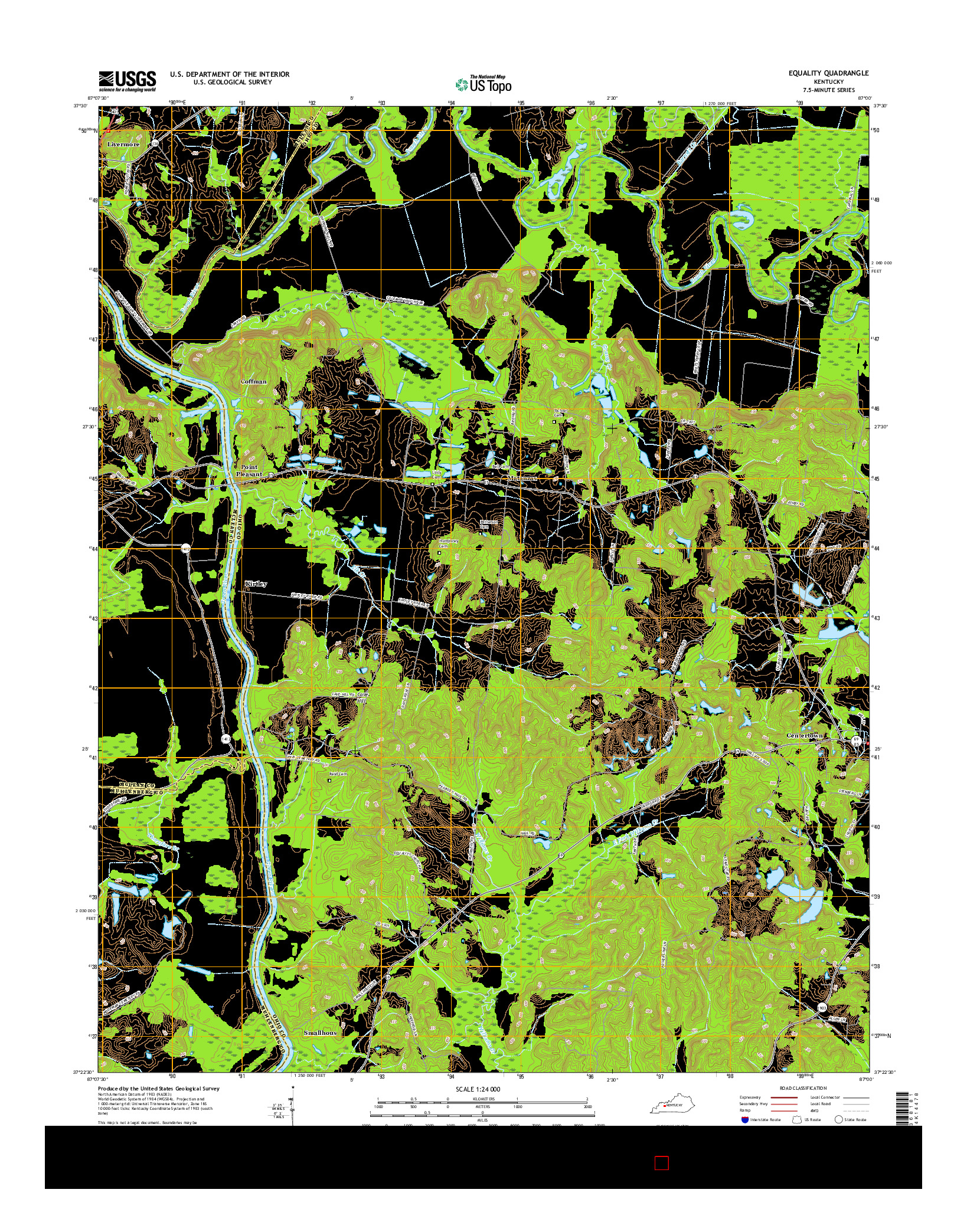 USGS US TOPO 7.5-MINUTE MAP FOR EQUALITY, KY 2016