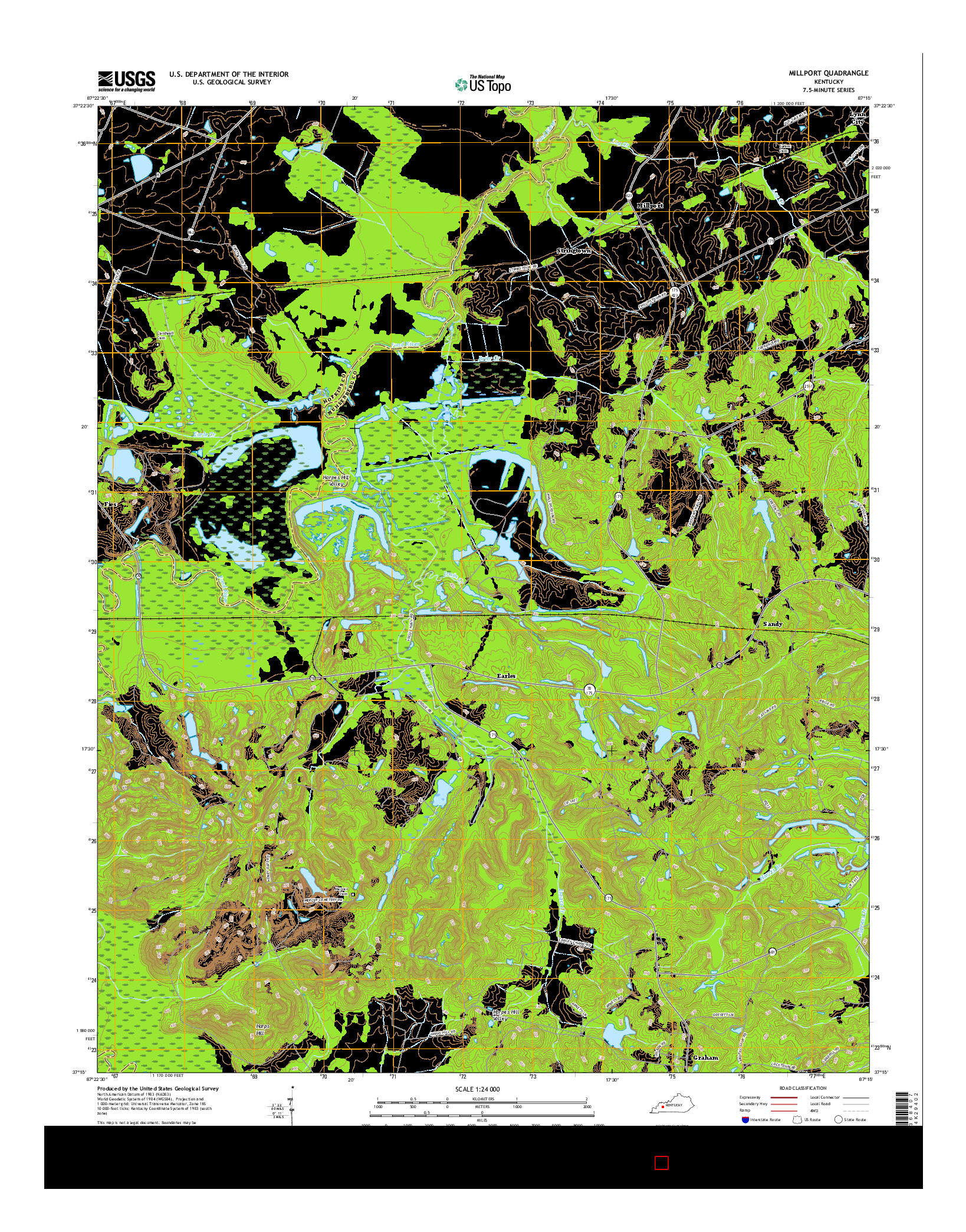 USGS US TOPO 7.5-MINUTE MAP FOR MILLPORT, KY 2016