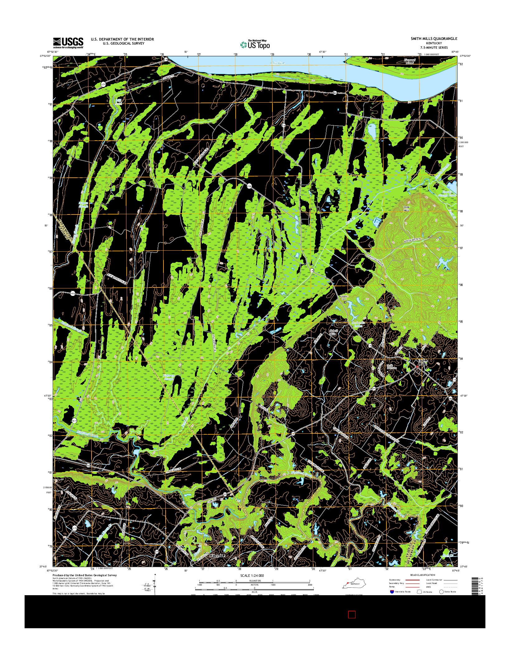 USGS US TOPO 7.5-MINUTE MAP FOR SMITH MILLS, KY 2016